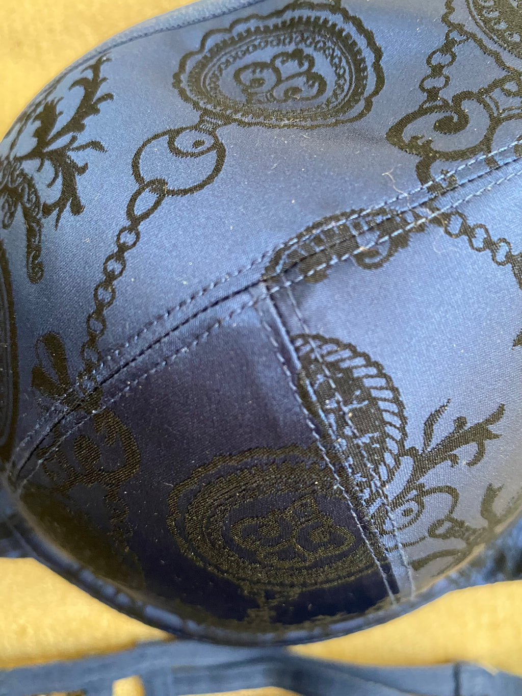 Luxus Wäsche-Set in glänzendem Tiefblau von Marlies Dekkers, 80 D – Wie neu!