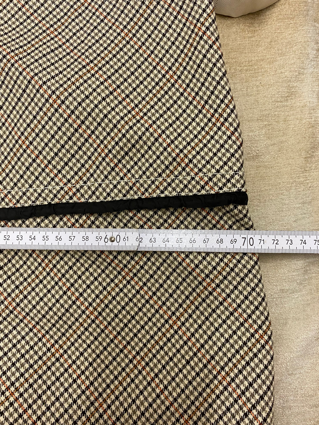 Neuer Zara Trenchcoat/Mantel, Ecru, Over-Size Größe L (38-52) ungetragen & besondere Details (Karo-Muster)