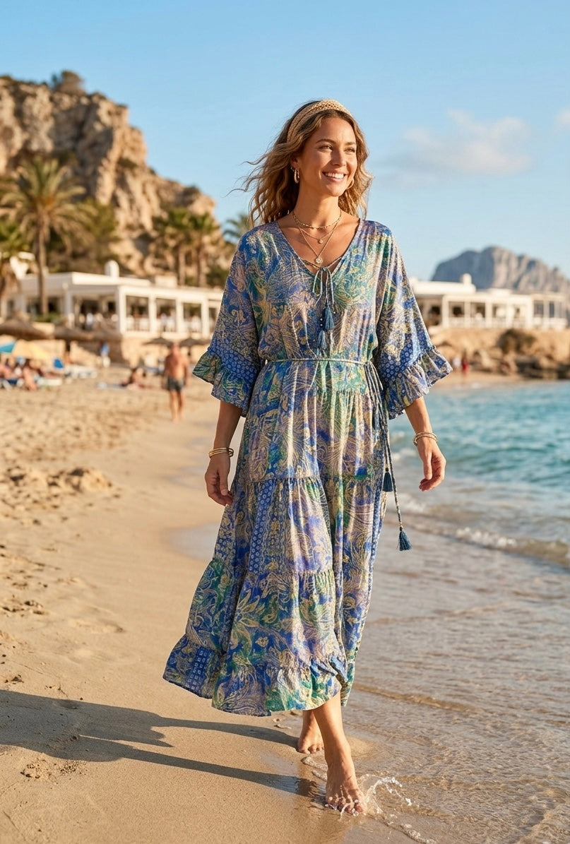 Traumhaftes Boho-Maxikleid im Ibiza-Style, One Size/ Oversize S-XXXL