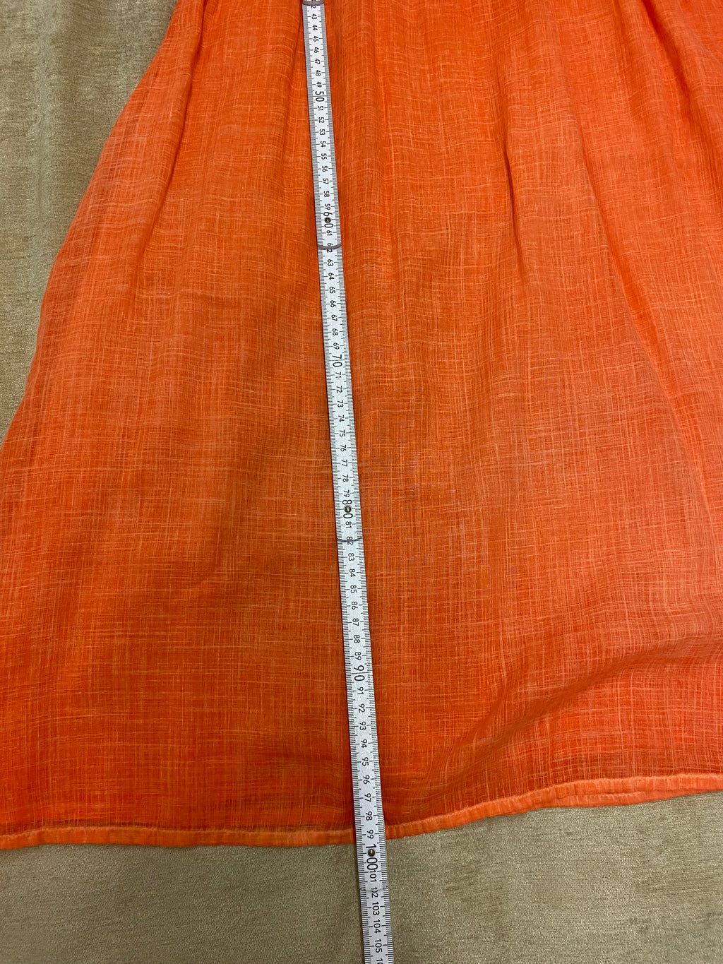 Tolles Sommerkleid von DEHA, Koralle/Orange im angesagten Batik-Look, neu.