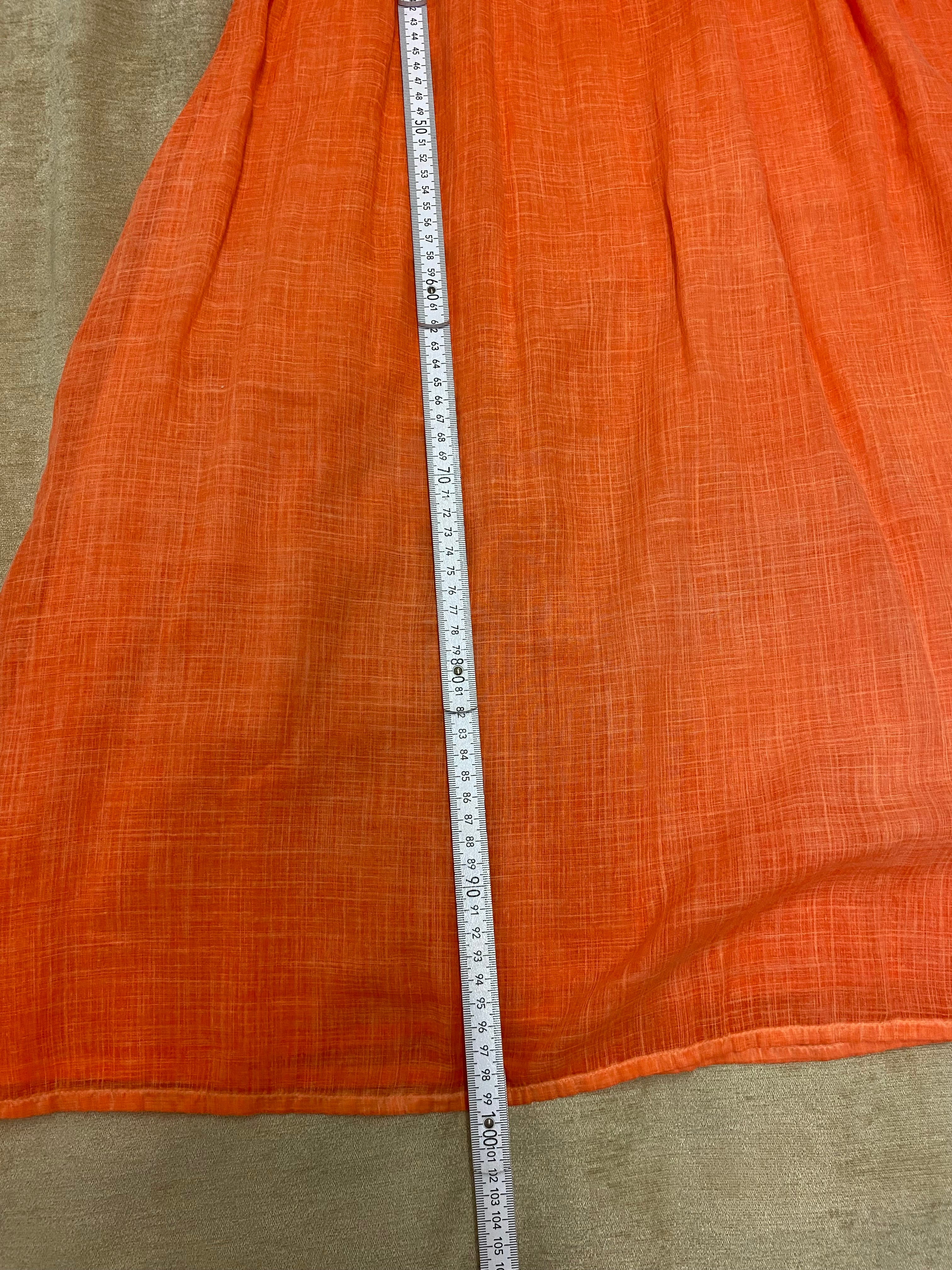 Tolles Sommerkleid von DEHA, Koralle/Orange im angesagten Batik-Look, neu.