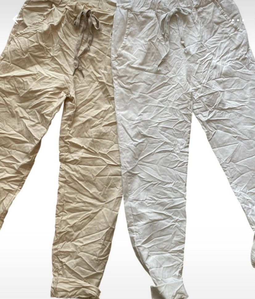 Superbequeme Stretch-Hose /Jogpants uni oder mit Pop-Art Print, Einheitsgröße M/XL