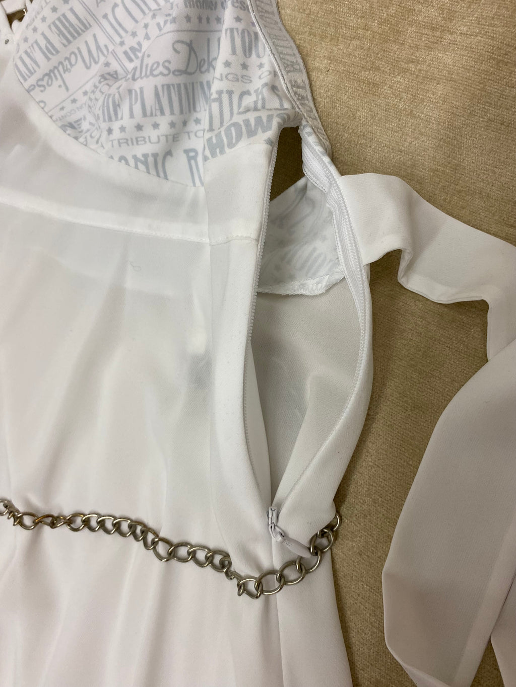Exklusives, umwerfendes Top von Marlies Dekkers – Weiß mit Strass & Kettendetails