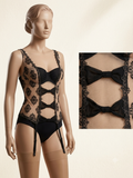 Luxuriöse Aubade Korsage / Torselett – Schwarz/Nude, 80 C, Neuwertig