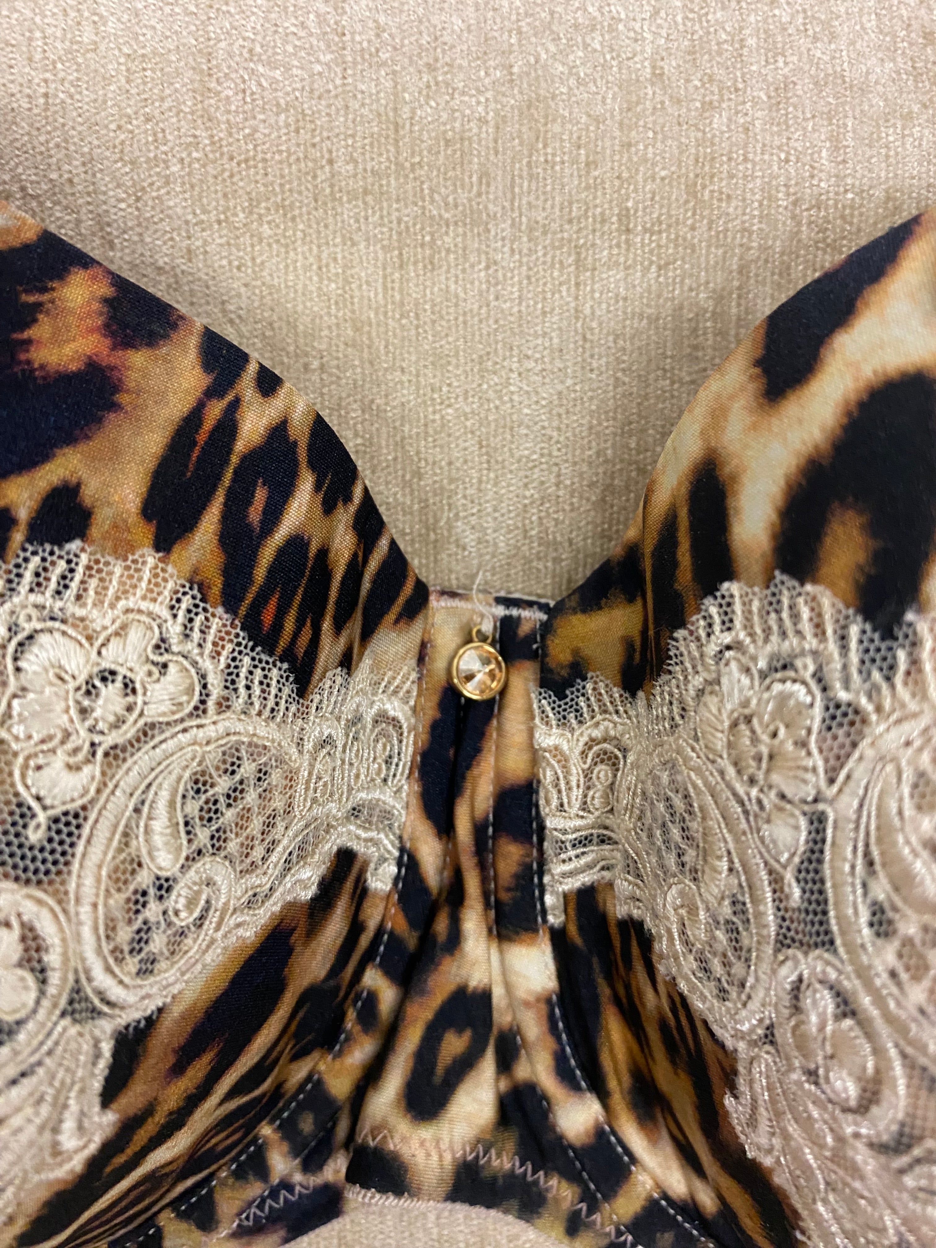 Wunderschönes Lingerie-Set von Éprise de Lise Charmel (Leo-Print) Gr 80 D (Etikett 80E).