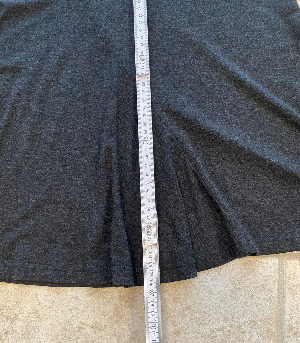 Karen Millen figurbetonender Maxi-Rock, Fishtail, knöchellang, ganz fein schwarz-grau meliert, Gr.40
