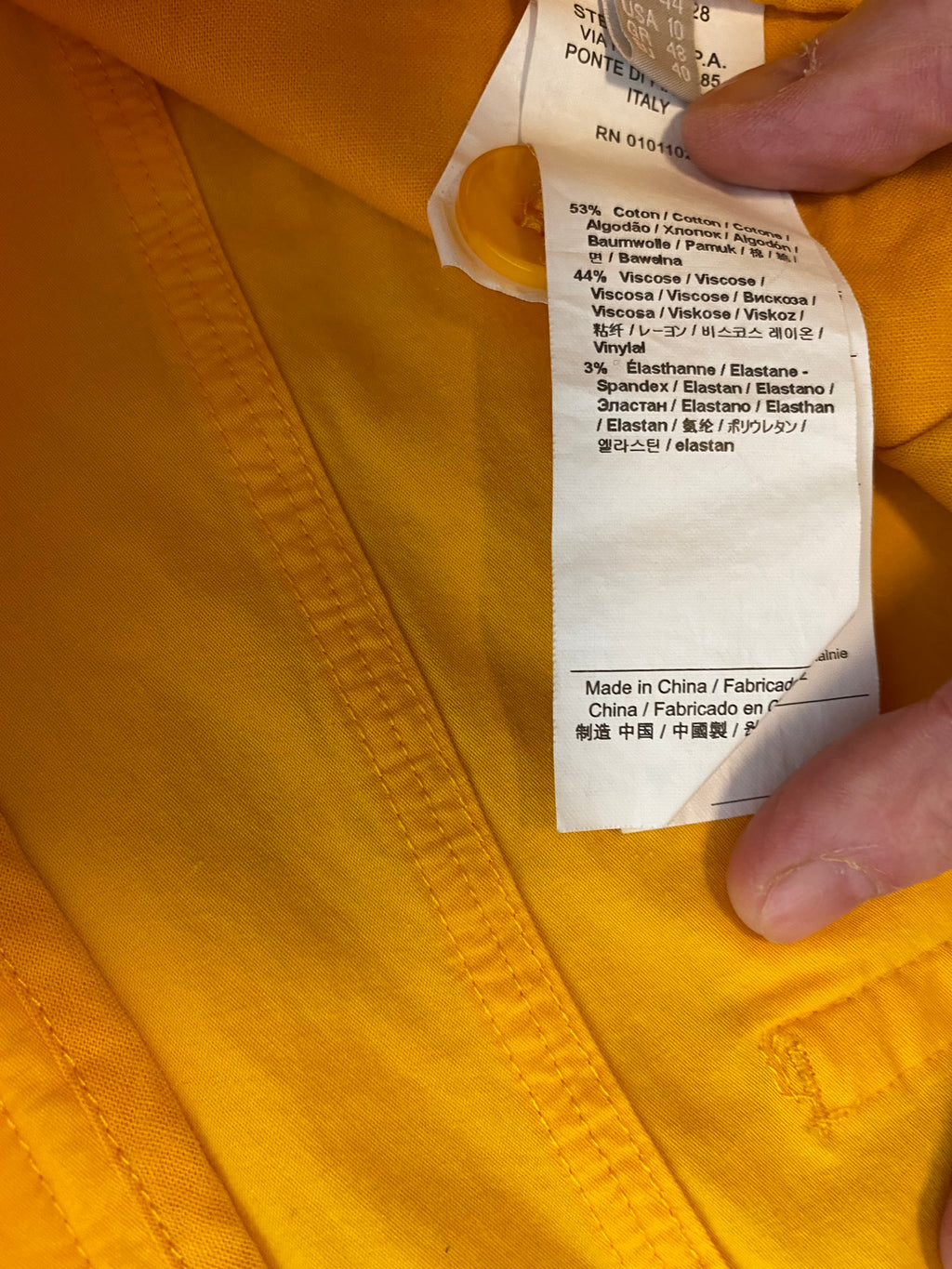 Stefanel Chino / Sommerhose in leuchtendem Maisgelb - Gr. 40, wie neu