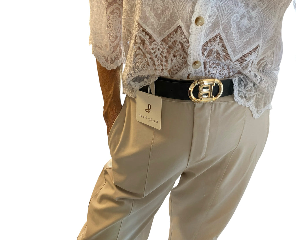 Ultra-Stretch High-Waist Hose im Clean-Look, stylisch und super angenehm auf der Haut, lockere Einheitsgröße (M/XL)