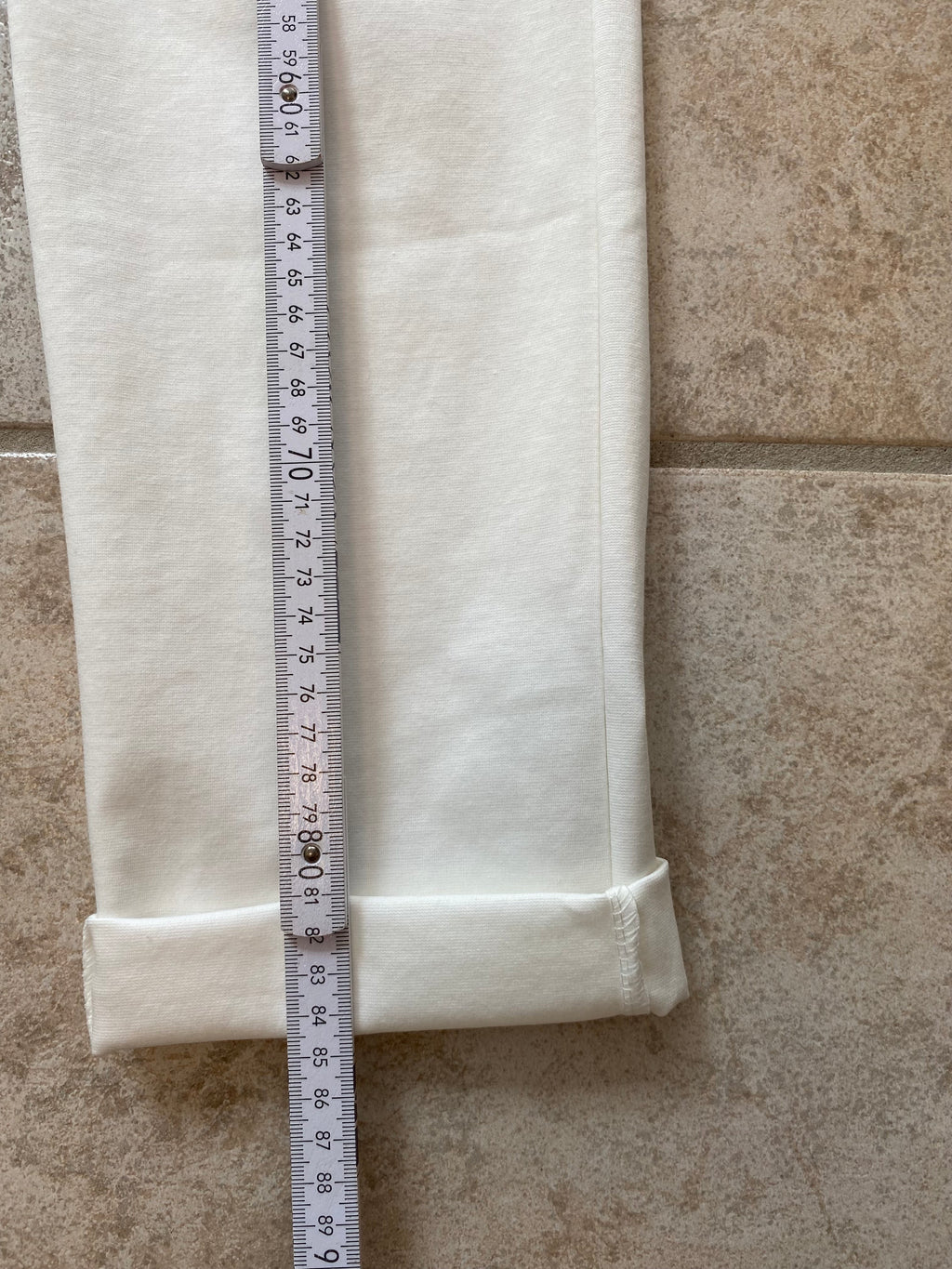 Stylische 7/8 Stretch-Hose in Off-White oder Ecru Gr S-M ( 36/38)