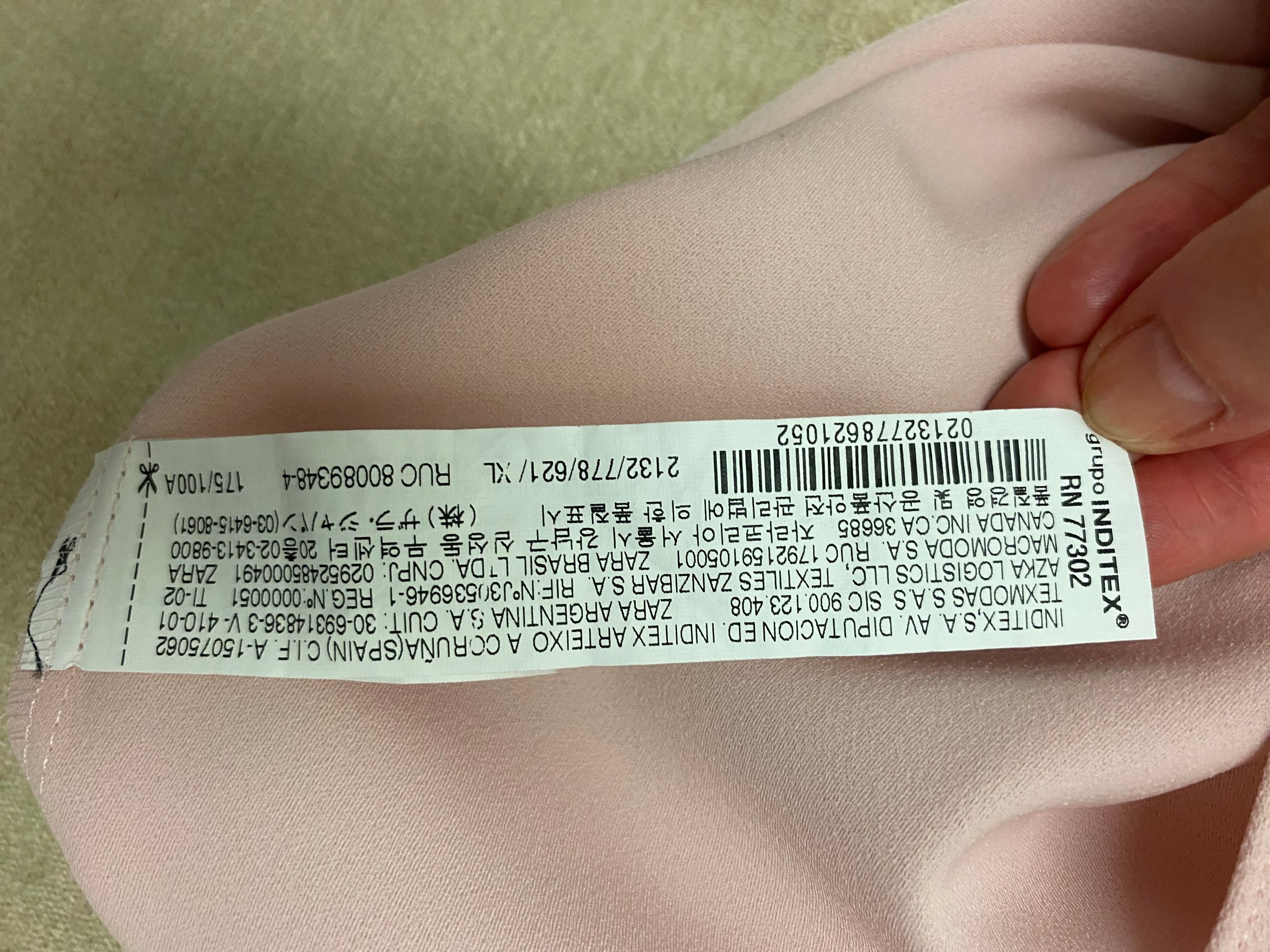 Elegante Zara Woman Bluse in Rosé mit verspielten Ärmeln – Größe XL