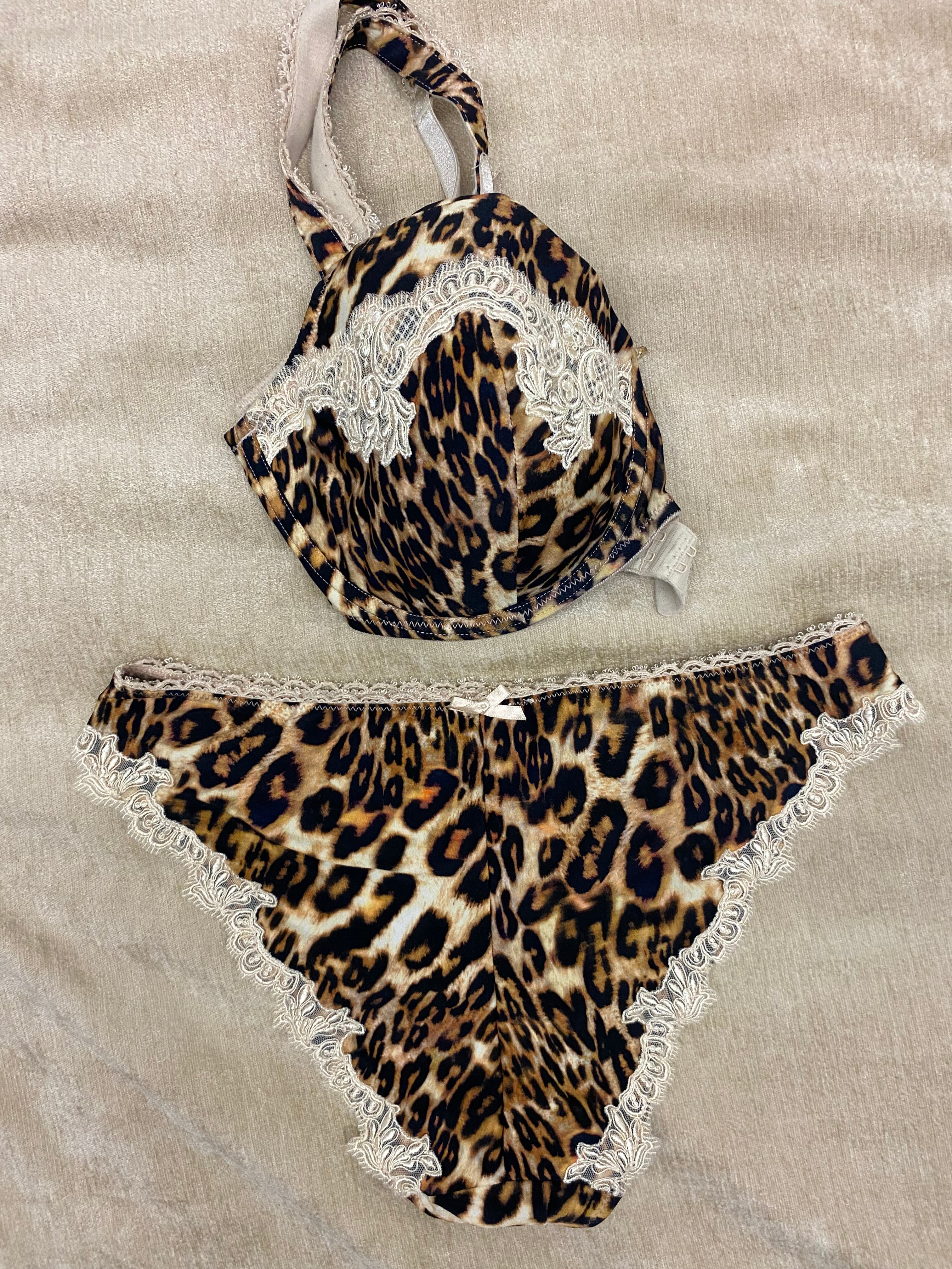 Wunderschönes Lingerie-Set von Éprise de Lise Charmel (Leo-Print) Gr 80 D (Etikett 80E).