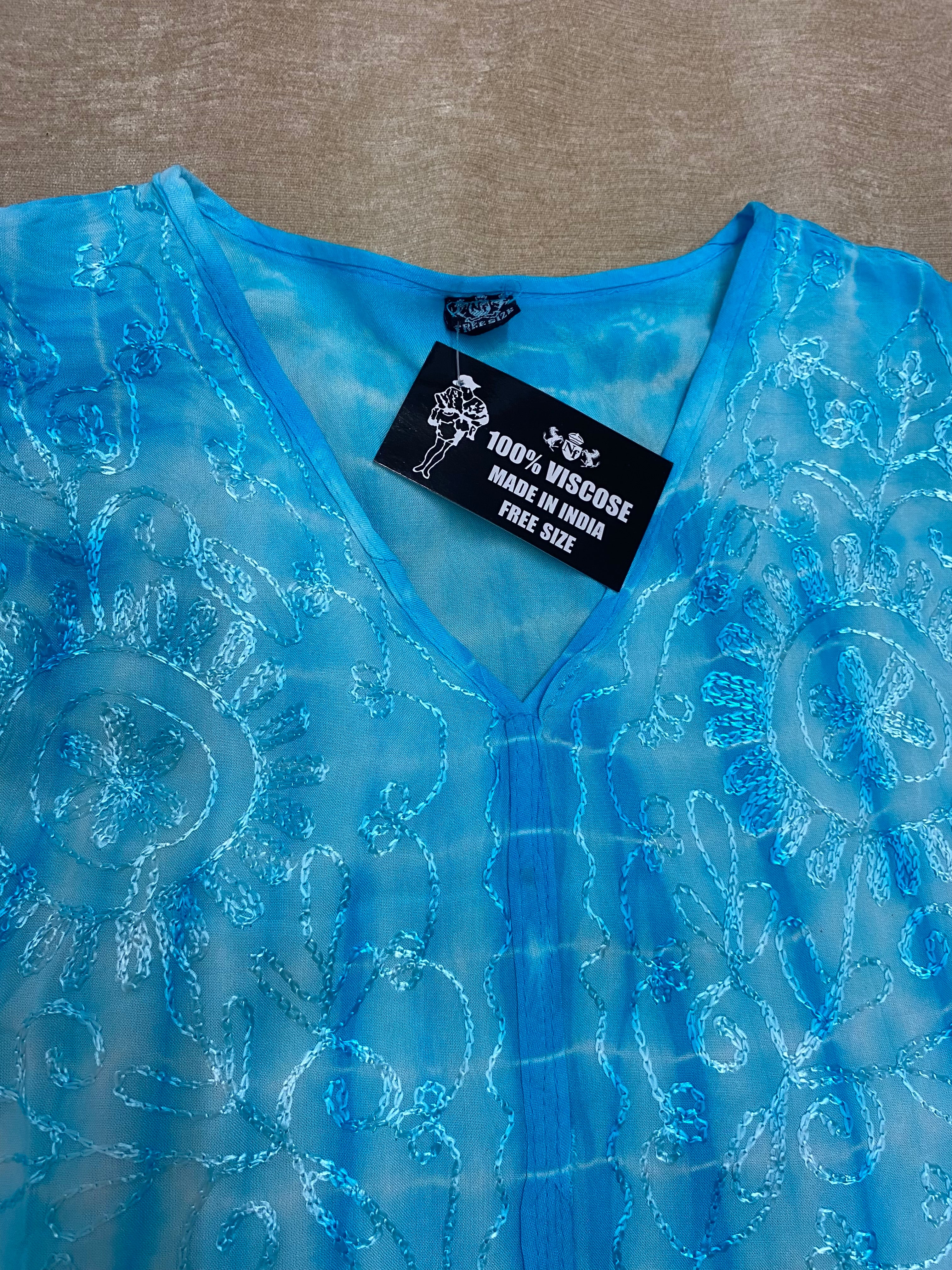 Ibiza Style, Boho-Look, luftiges Sommerkleid / Tunika, One Size (36-44)