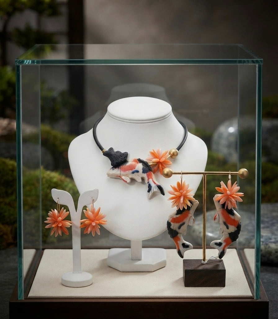 Ein Kunstwerk, das zum Leben erwacht – Handgefertigtes Koi-Collier von Anna Mütz