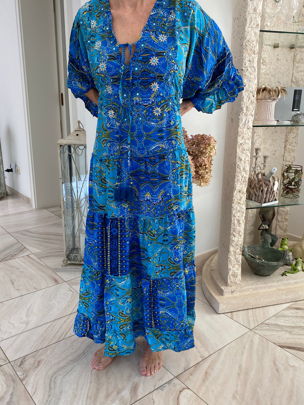 Traumhaftes Boho-Maxikleid im Ibiza-Style, One Size/ Oversize S-XXXL