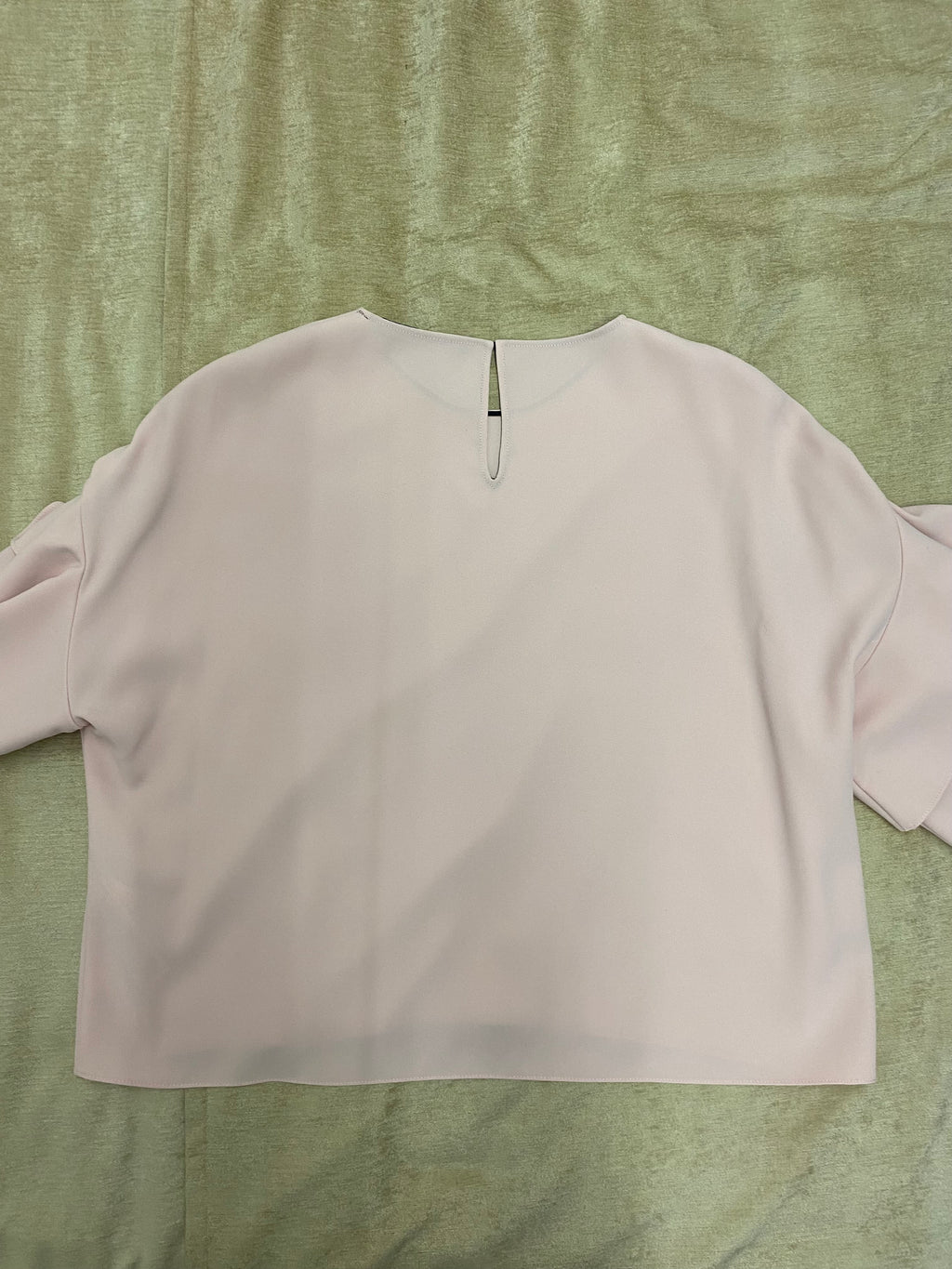 Elegante Zara Woman Bluse in Rosé mit verspielten Ärmeln – Größe XL