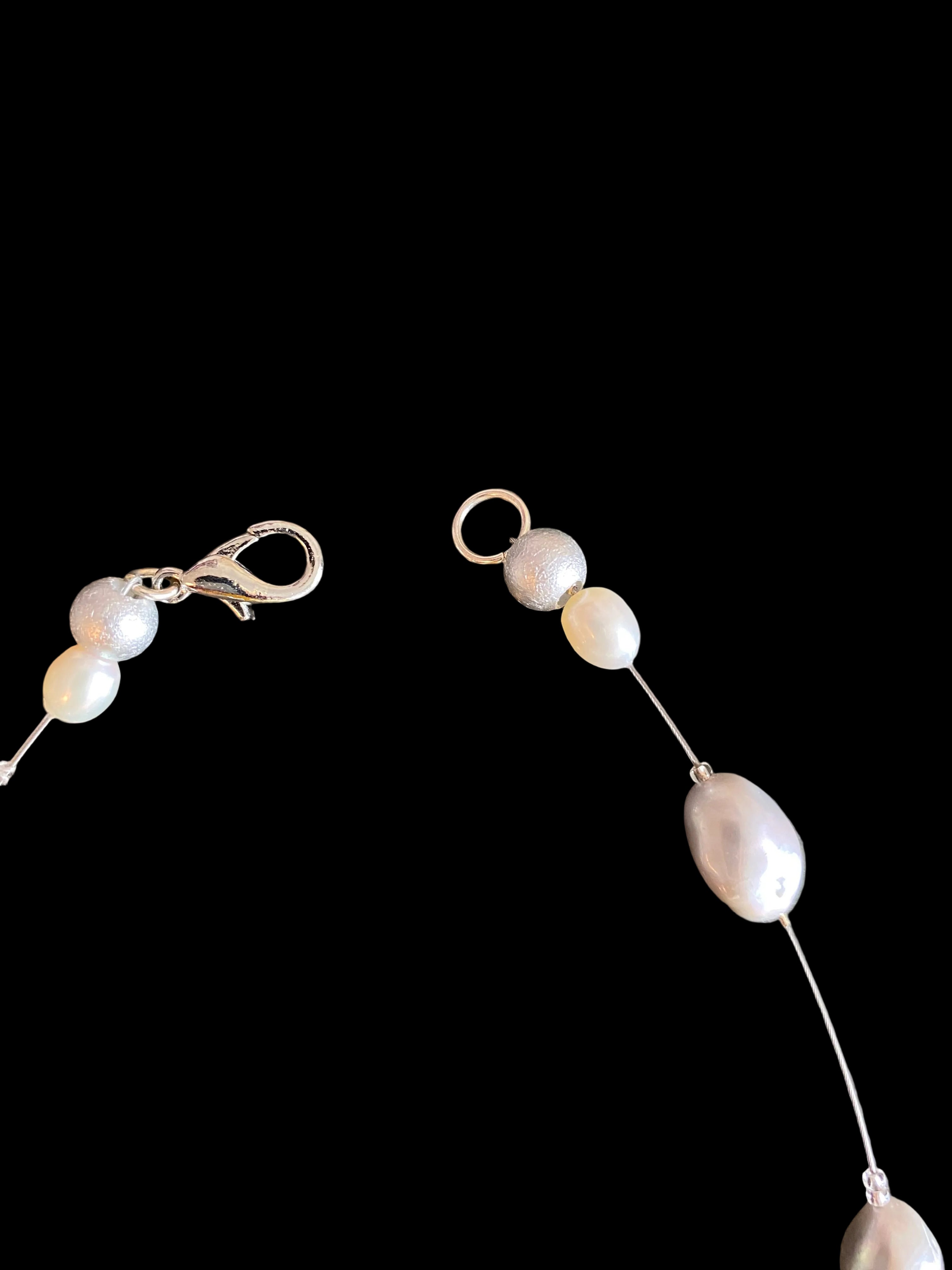 Maritimes Collier (Anna Mütz) mit Nautilus-Muschel & echten Perlen (Silber)