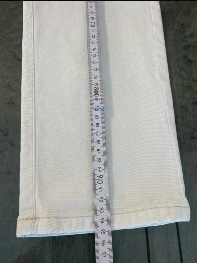 Original Marithé + François Girbaud White Jeans, low waist, Gr. M/L First Boyfriend