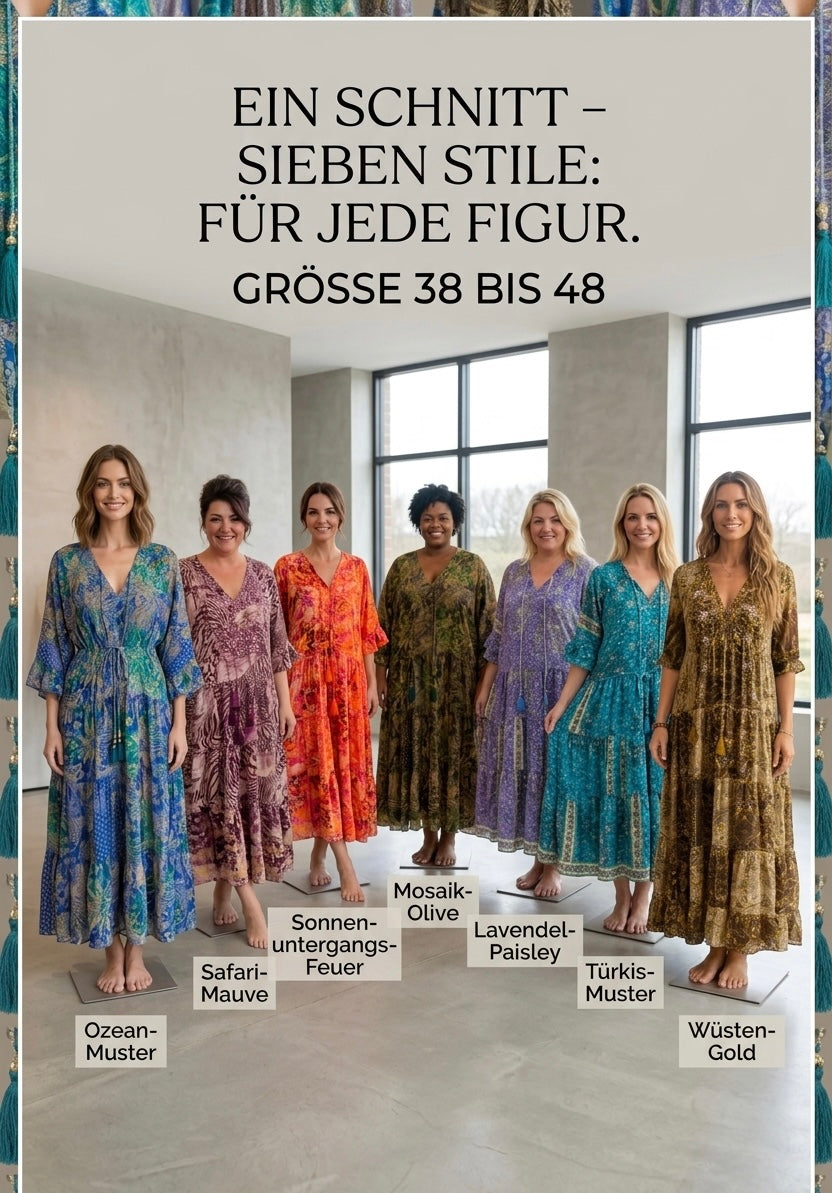 Traumhaftes Boho-Maxikleid im Ibiza-Style, One Size/ Oversize S-XXXL