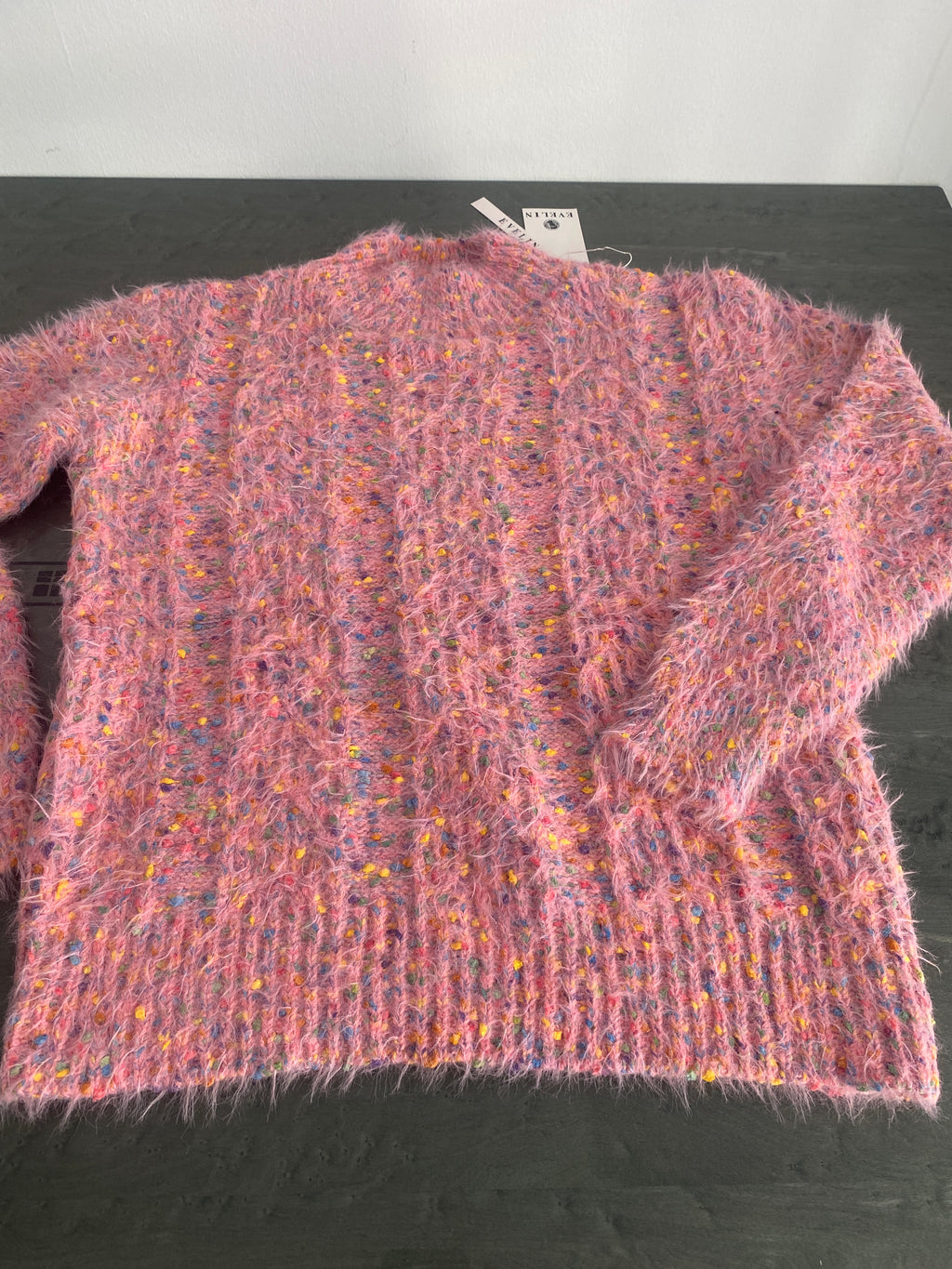 Super kuscheliger Strickpullover mit bunten Farbnoppen, in 4 Farben, One Size ( M-XL)