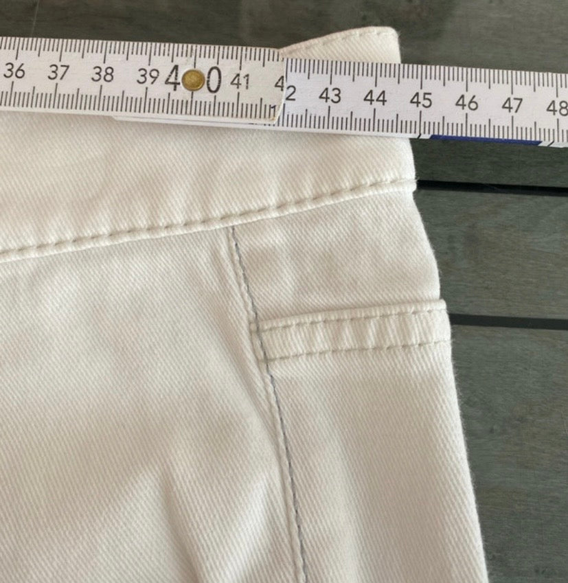 Original Marithé + François Girbaud White Jeans, low waist, Gr. M/L First Boyfriend
