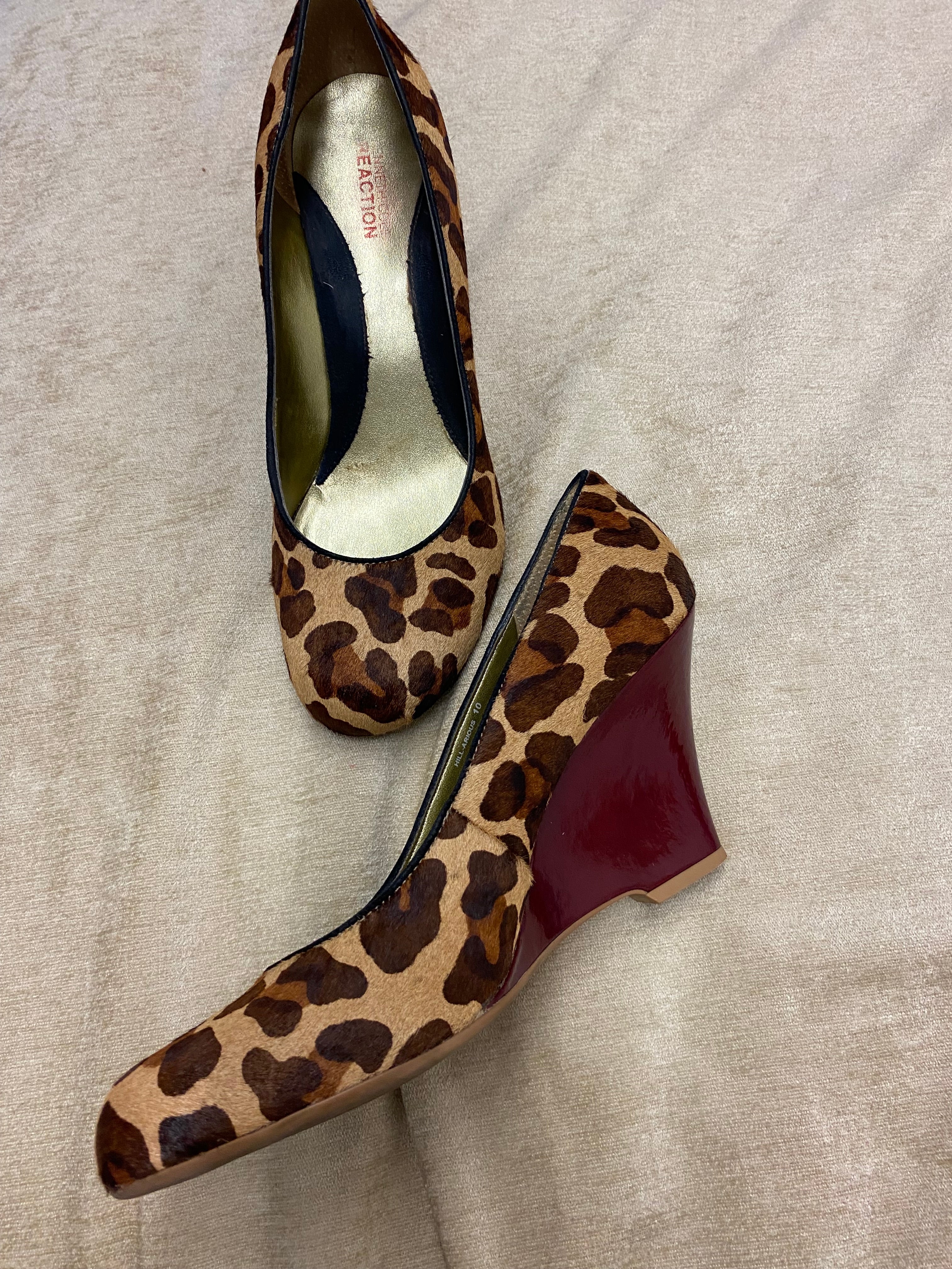 Elegante Kenneth Cole Reaction Keilpumps, Animal Print, Gr. 41/41,5 (US 10)Top Zustand!