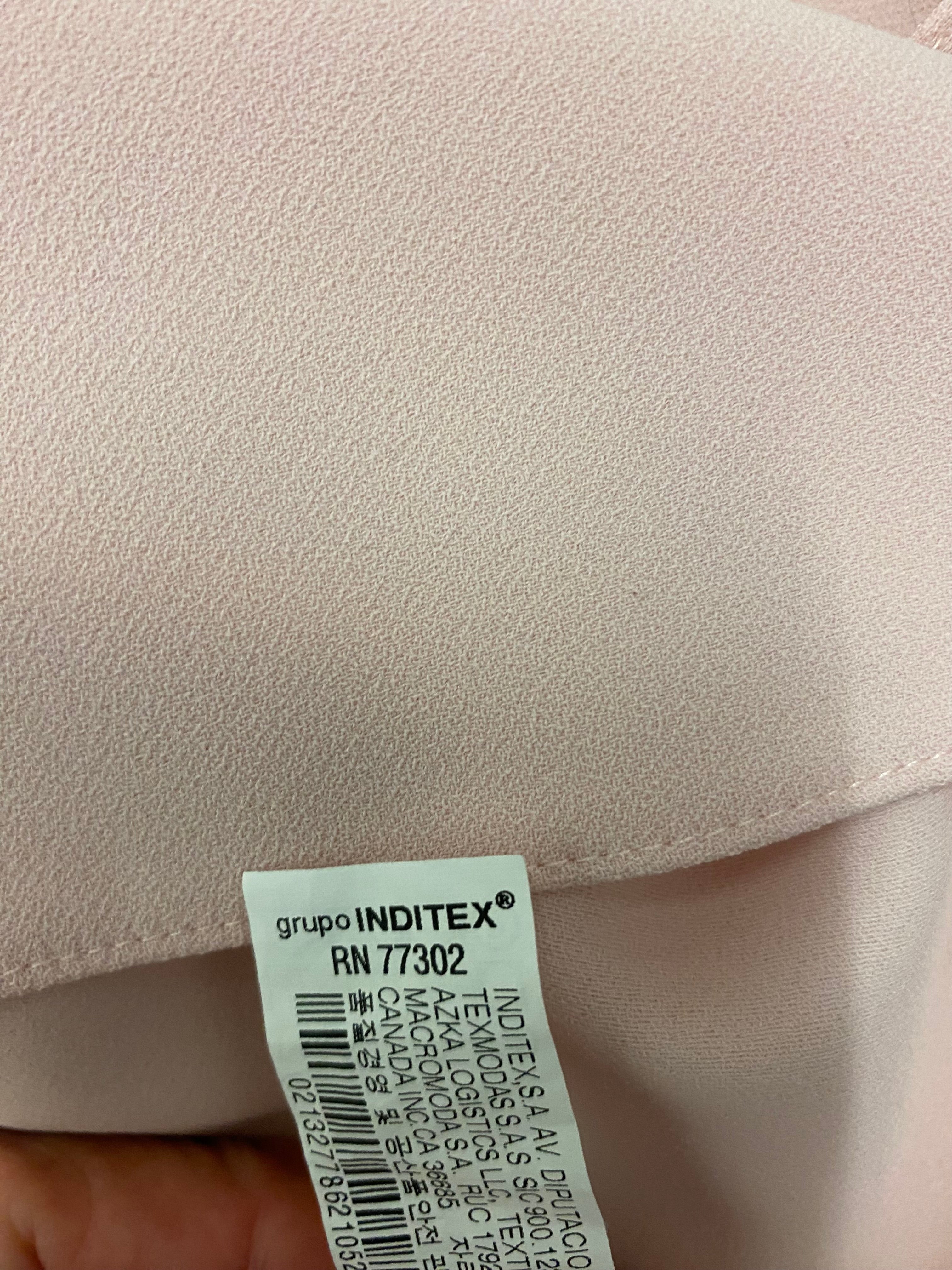 Elegante Zara Woman Bluse in Rosé mit verspielten Ärmeln – Größe XL