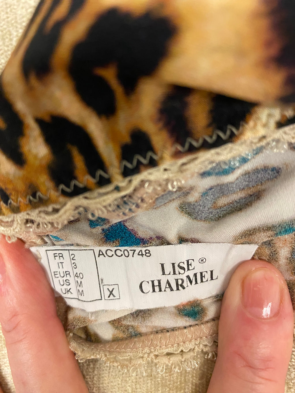 Wunderschönes Lingerie-Set von Éprise de Lise Charmel (Leo-Print) Gr 80 D (Etikett 80E).