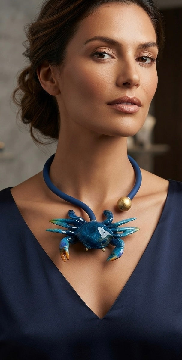 Das "Ozean-Blue" Collier von Anna Mütz:
kunstvoll, maritim, exklusiv