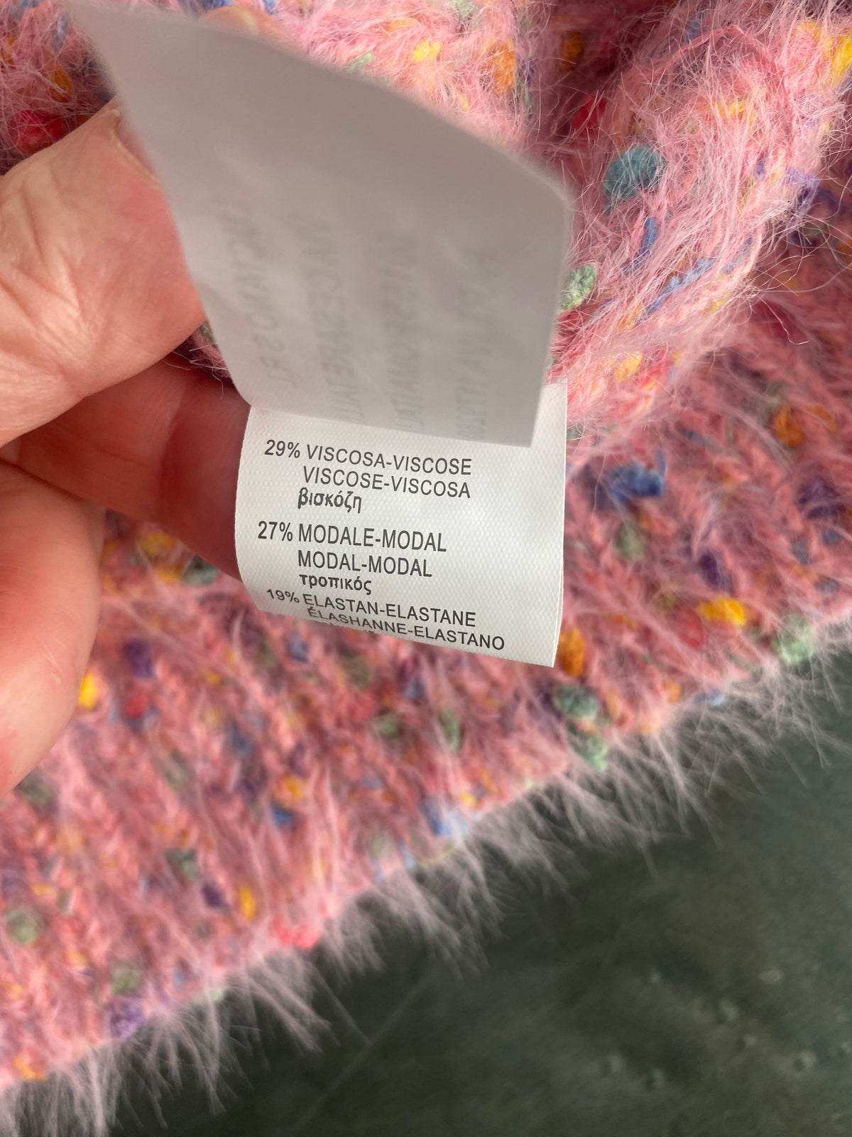 Super kuscheliger Strickpullover mit bunten Farbnoppen, in 4 Farben, One Size ( M-XL)