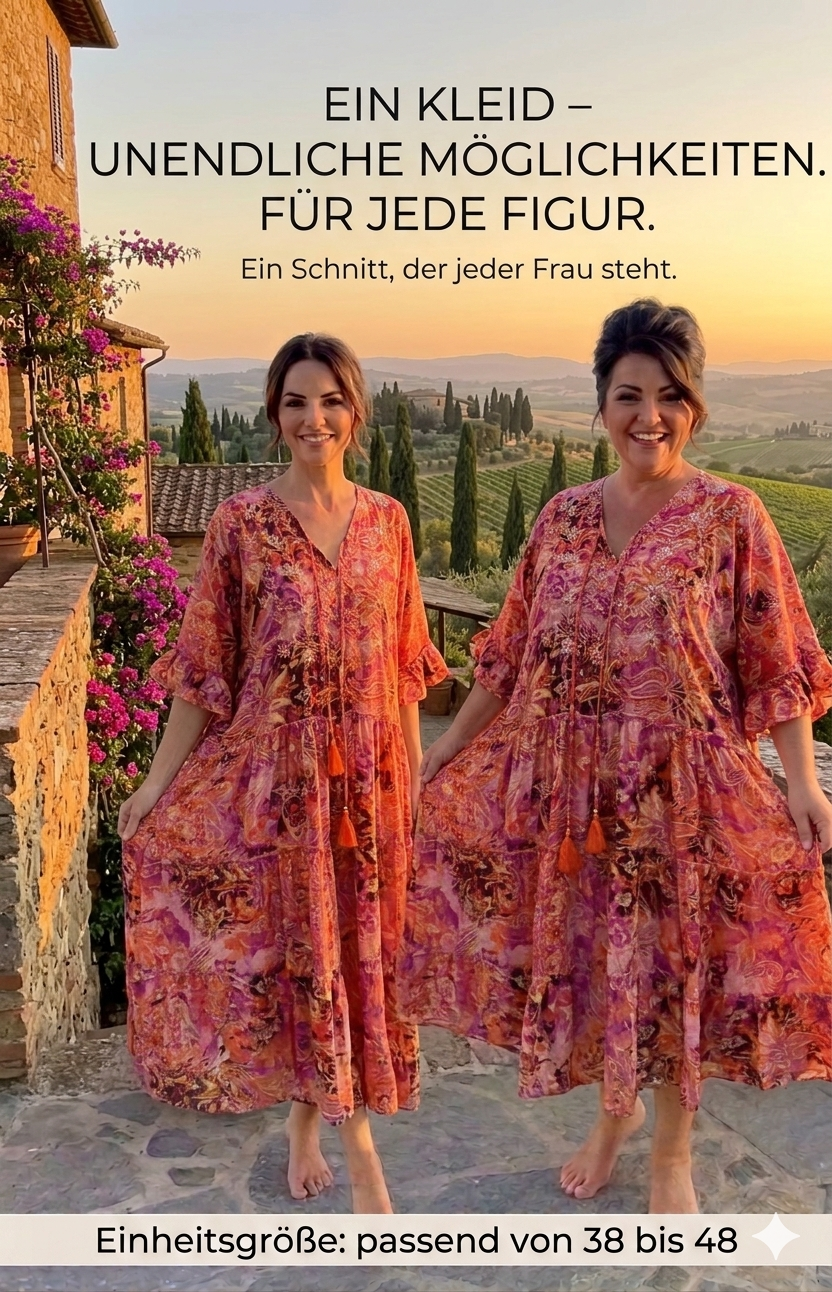 Zauberhafte Boho-Maxikleider im Ibiza-Style (viele verschiedene Farben) One Size/ Oversize S-XXXL