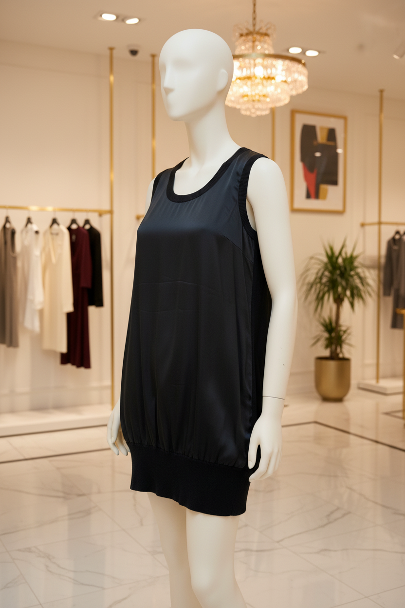 Marc Cain Luxus-Kleid: Edle Seide & Kaschmir (Gr. N5 / 38-42)