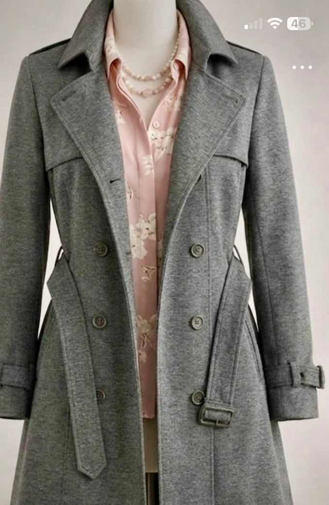 Paul & Joe Sister, Franz. Designer-Blazer-Mantel (Gr. 38) edles Silbergrau (Neupreis 400 €)