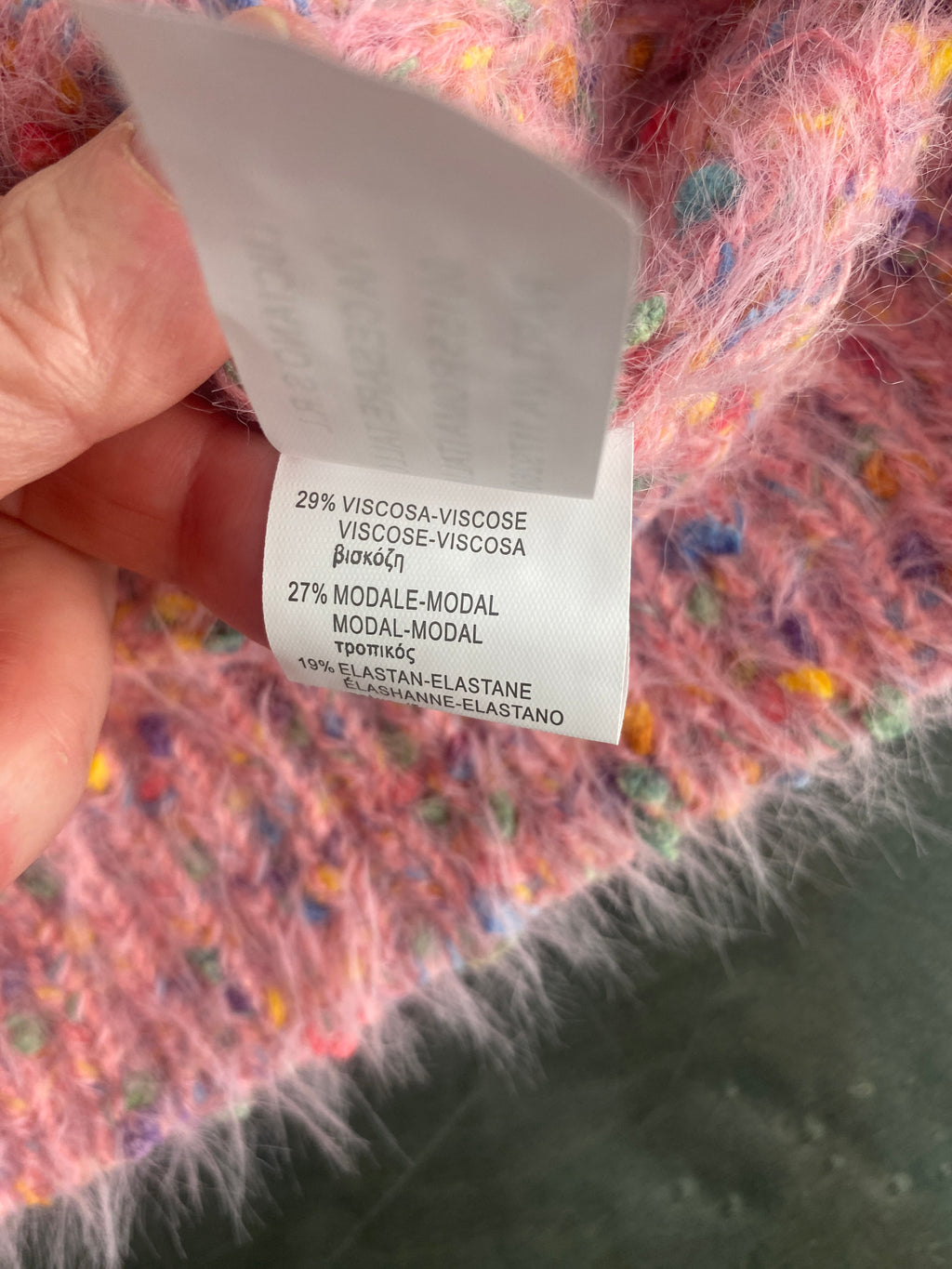 Super kuscheliger Strickpullover mit bunten Farbnoppen, in 4 Farben, One Size ( M-XL)