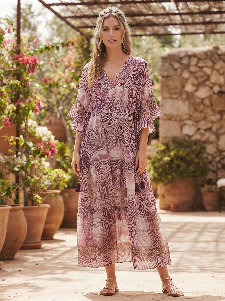 Zauberhafte Boho-Maxikleider im Ibiza-Style (viele verschiedene Farben) One Size/ Oversize S-XXXL