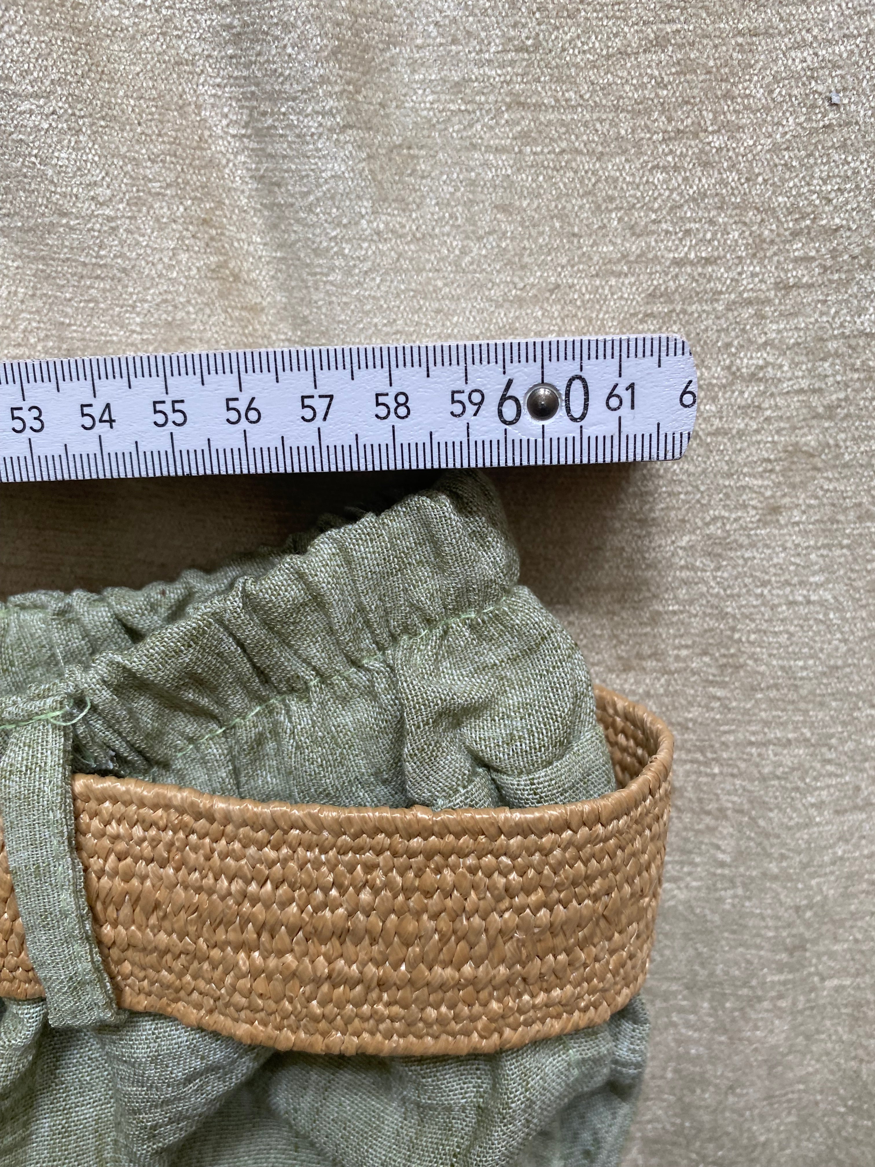 Lässiges Sommer-Set (Zweiteiler) – Einheitsgröße (Oversize 38-48) in frischem Hellgrün/Salbei , Jeansblau, Schwarz oder Weiss