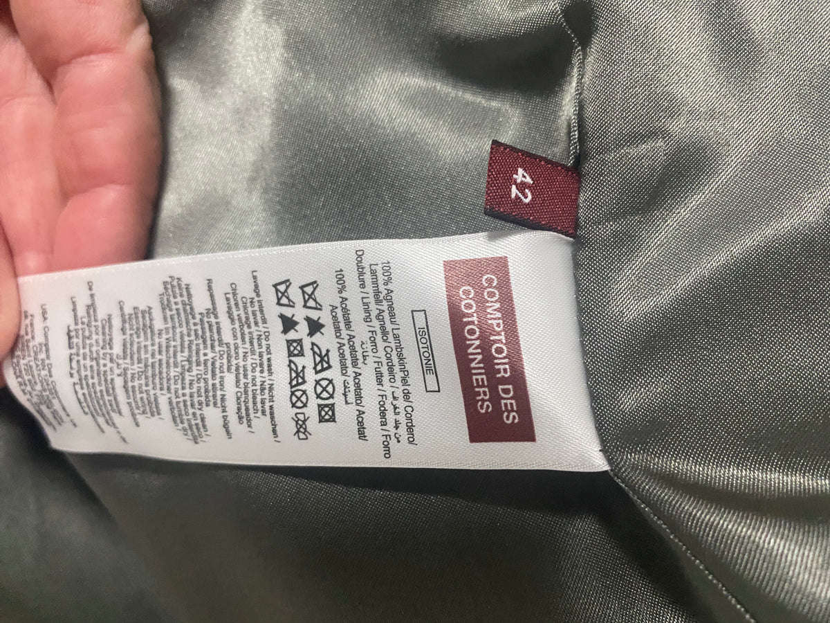Neue Designer Lammfell Jacke von Comptoir des Cotonniers, Gr. 40