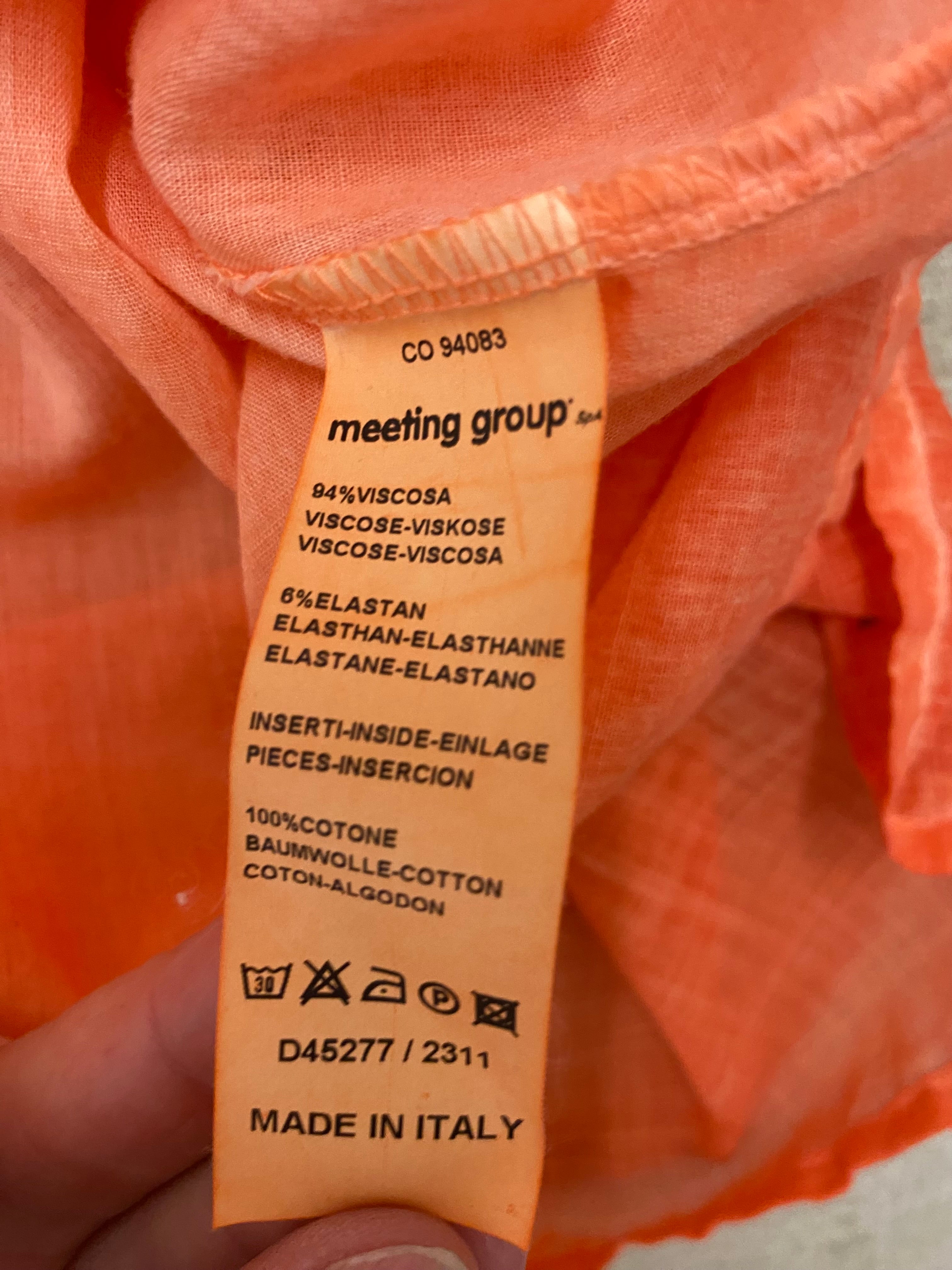 Tolles Sommerkleid von DEHA, Koralle/Orange im angesagten Batik-Look, neu.