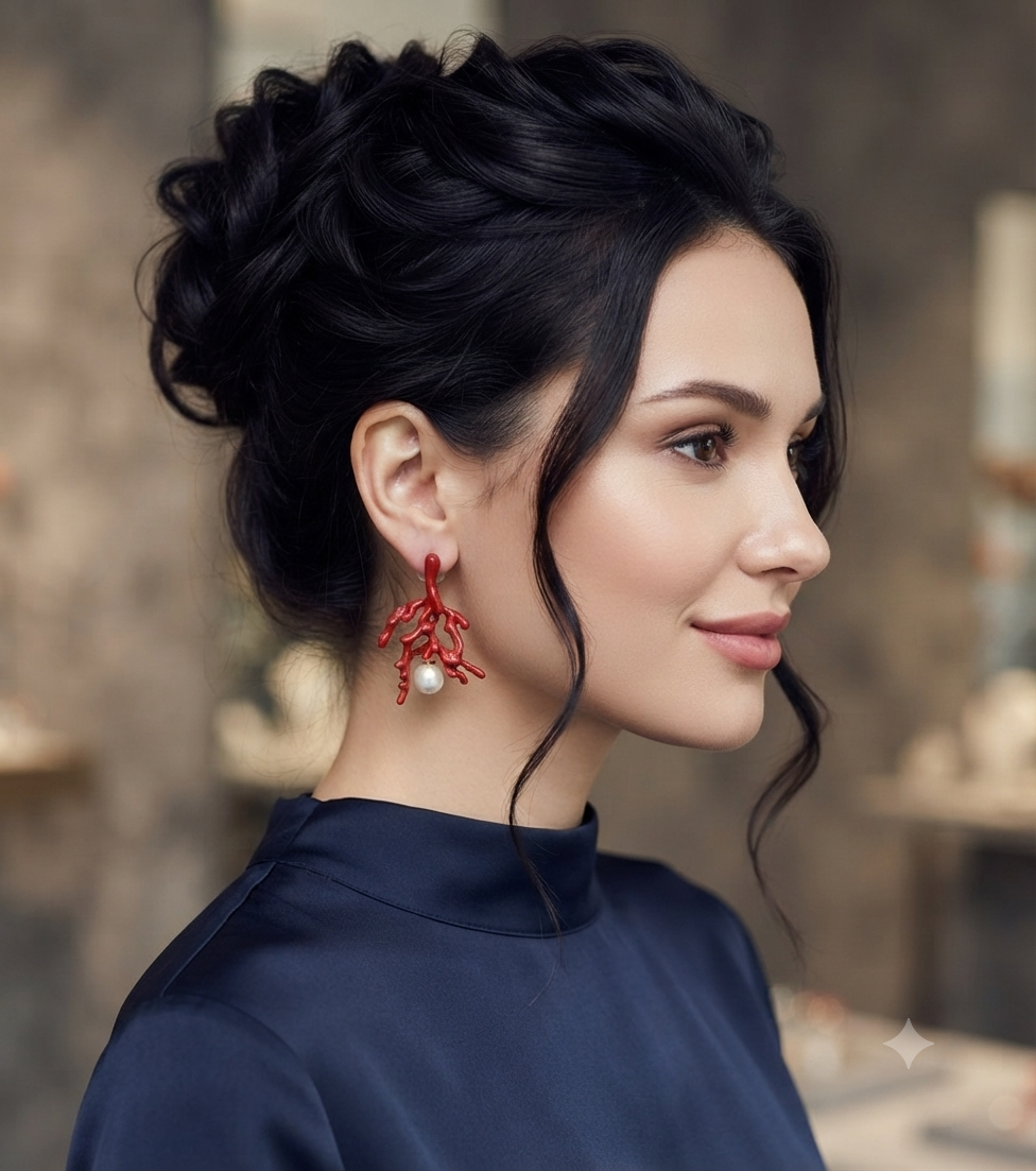 Tauche ein in die Tiefen der Eleganz: Die "Korallen-Träume" Design-Ohrringe von Anna Mütz