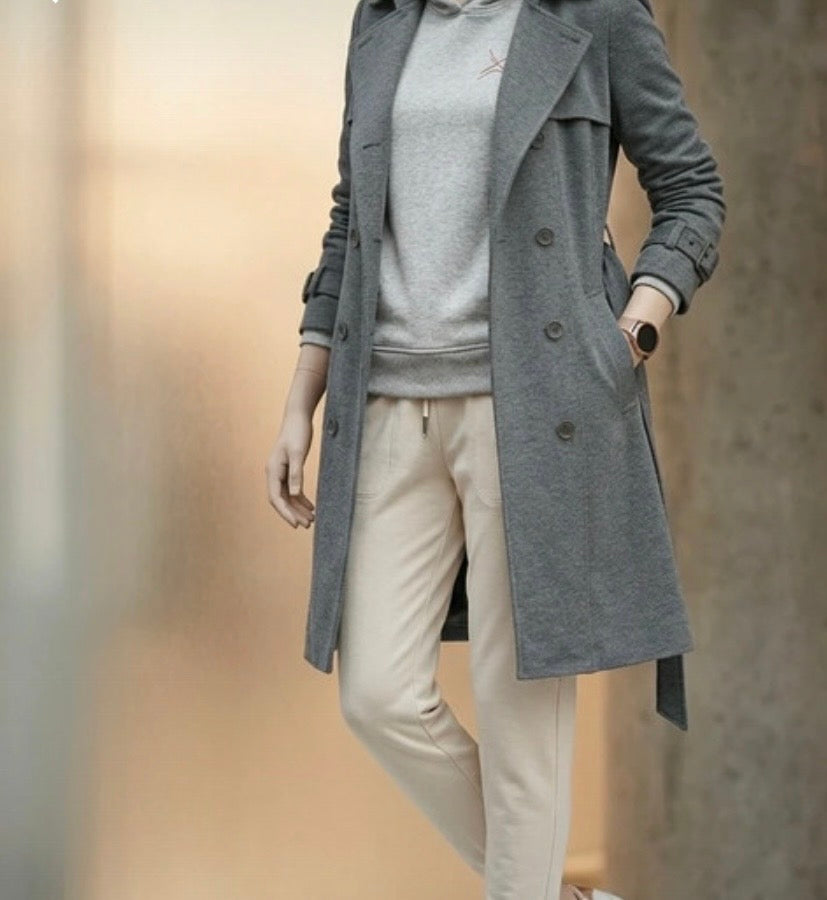 Paul & Joe Sister, Franz. Designer-Blazer-Mantel (Gr. 38) edles Silbergrau (Neupreis 400 €)
