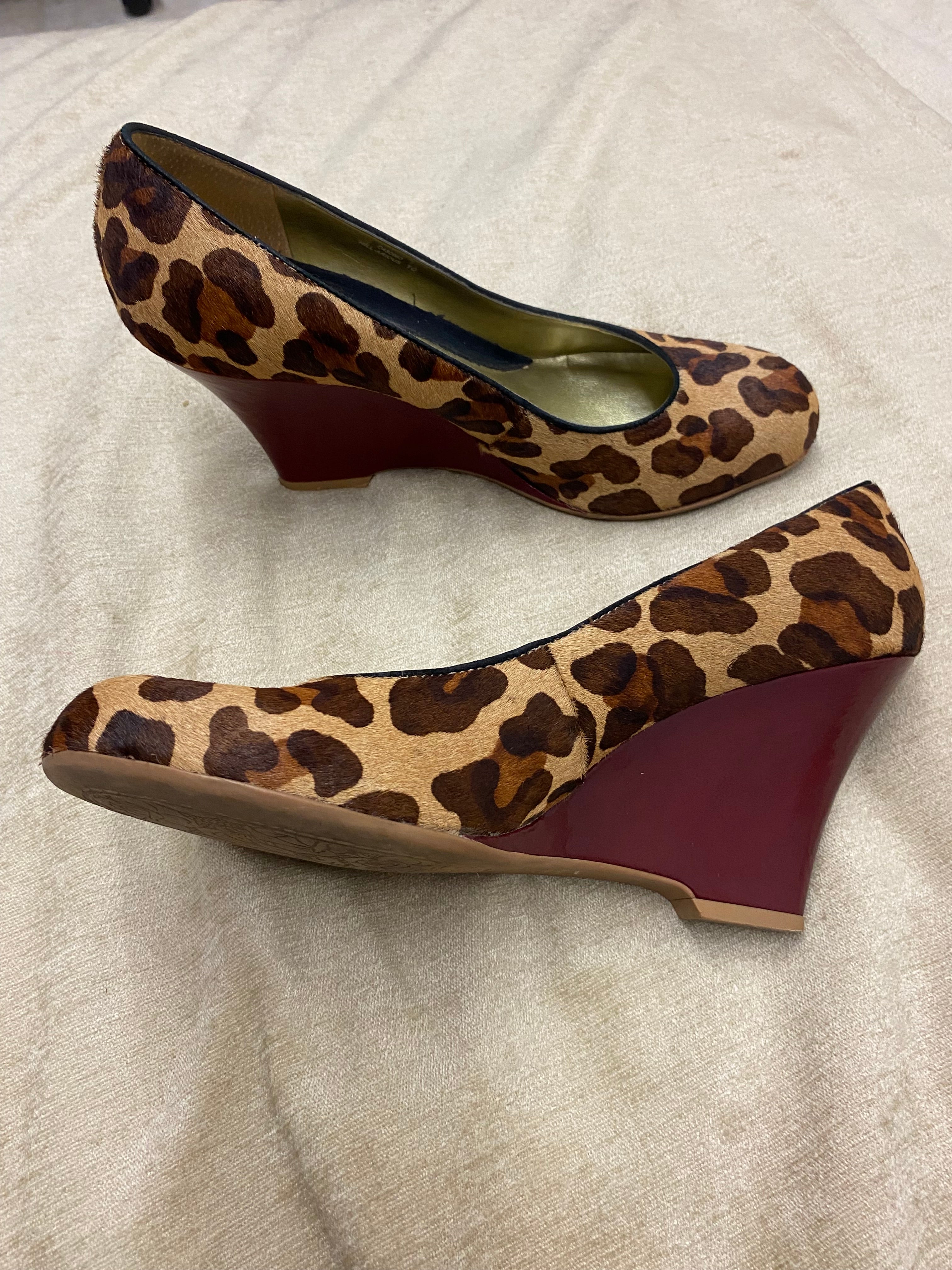 Elegante Kenneth Cole Reaction Keilpumps, Animal Print, Gr. 41/41,5 (US 10)Top Zustand!