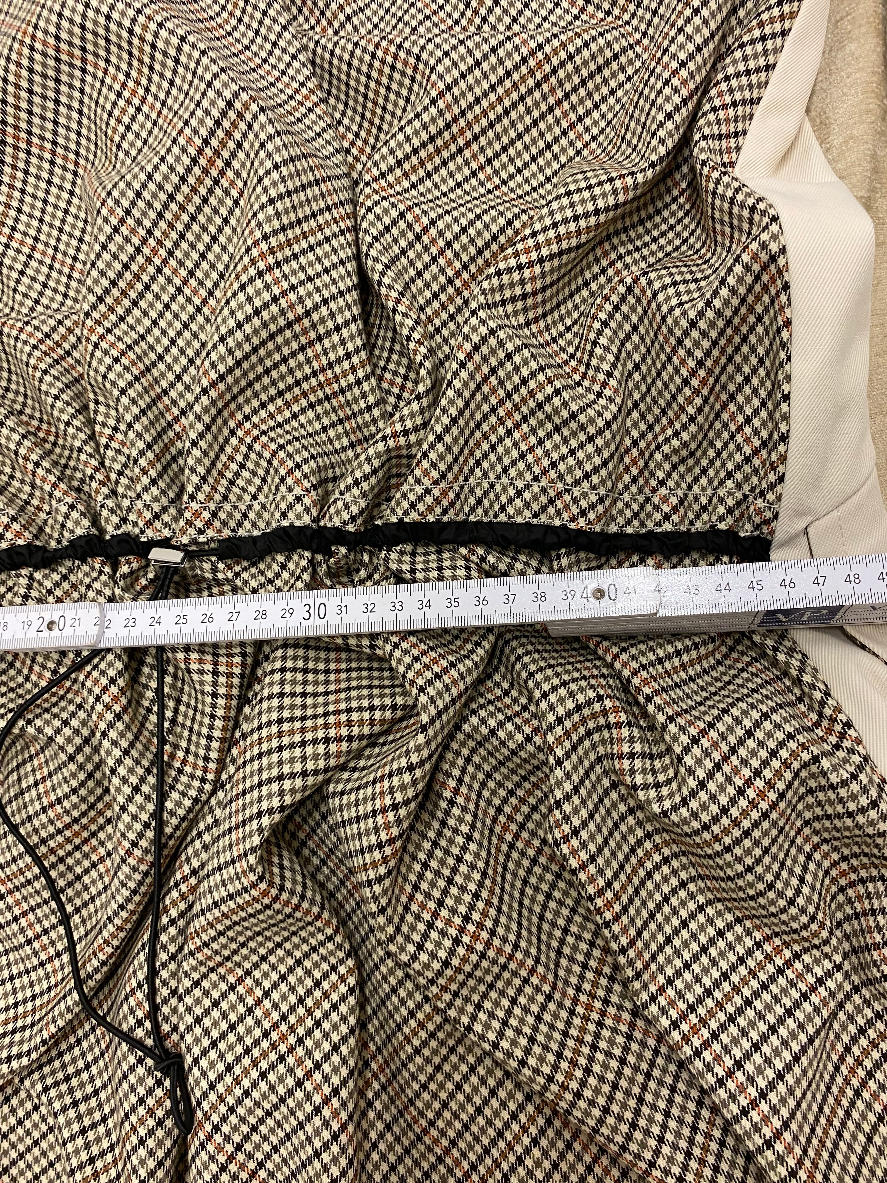 Neuer Zara Trenchcoat/Mantel, Ecru, Over-Size Größe L (38-52) ungetragen & besondere Details (Karo-Muster)