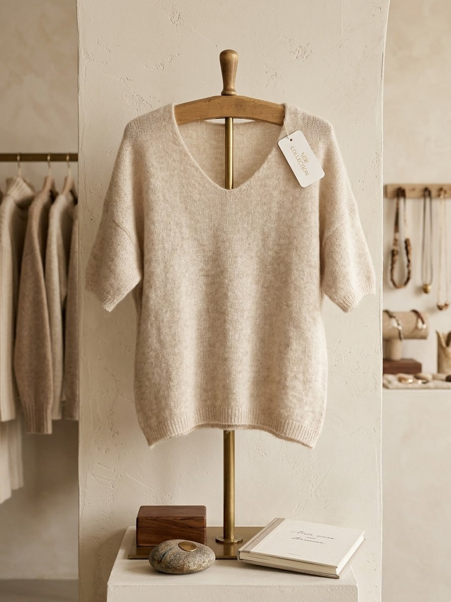 Soft und schmusig, Strickpullover / Kurzarm-Pulli,  One Size, Made in Italy