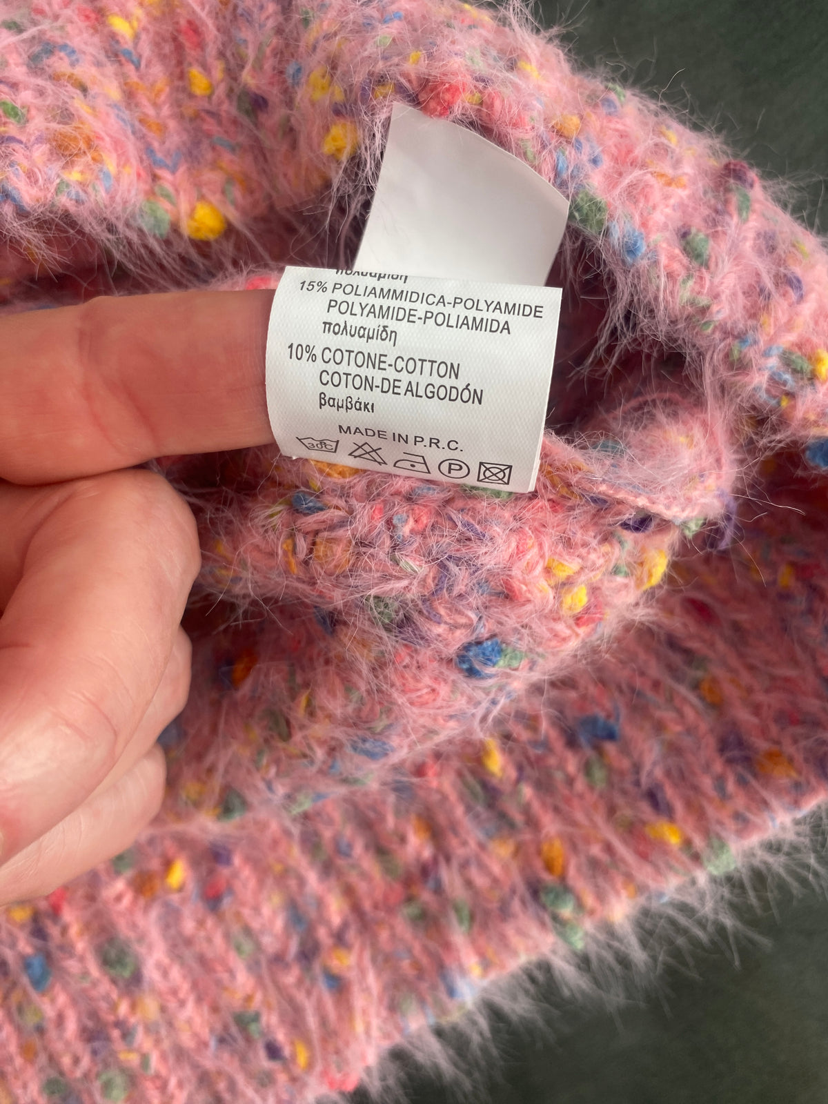 Super kuscheliger Strickpullover mit bunten Farbnoppen, in 4 Farben, One Size ( M-XL)