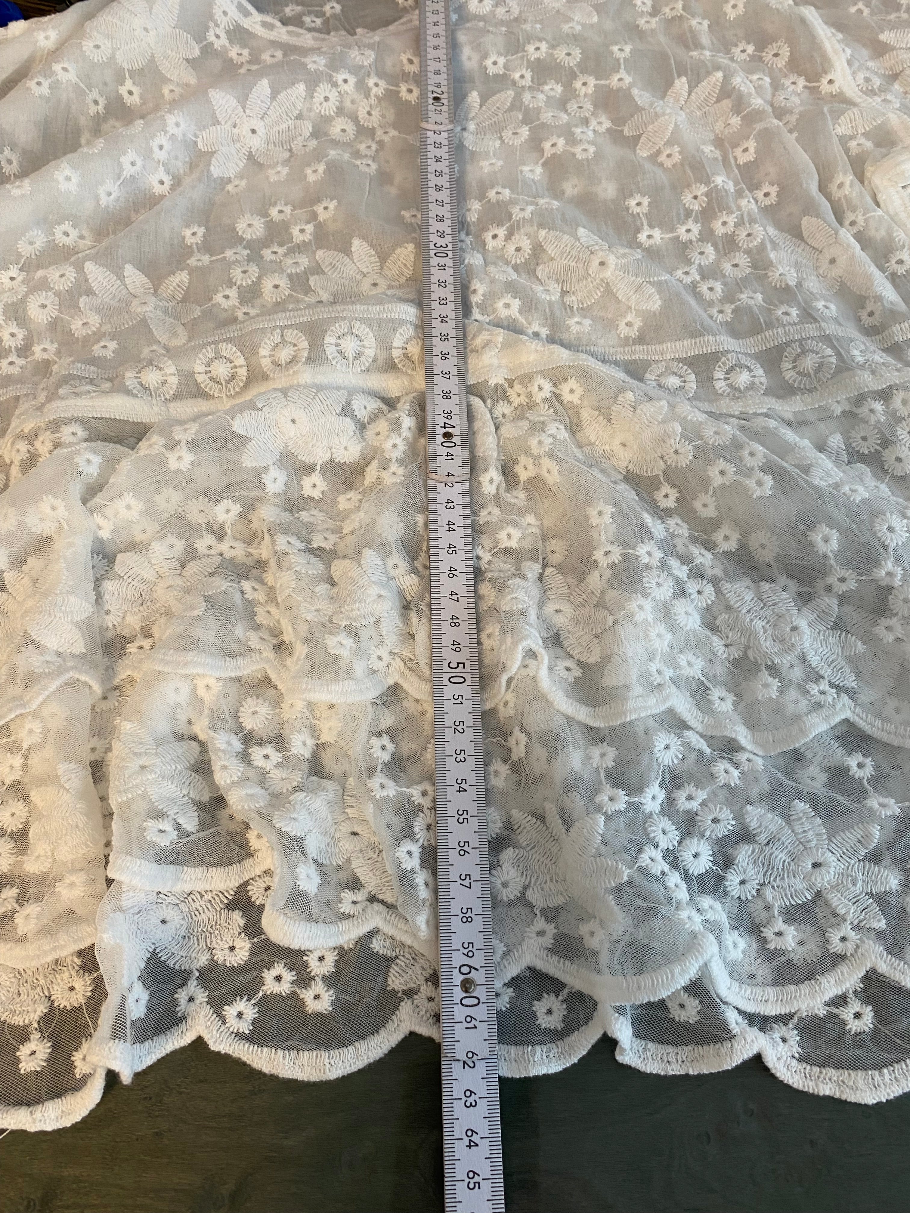 Traumhaft weite Boho-Lagenbluse, im Ibiza-Style, Gypsy-Chic in Off-White, 100% Baumwolle lockere Einheits Größe M-XXL
