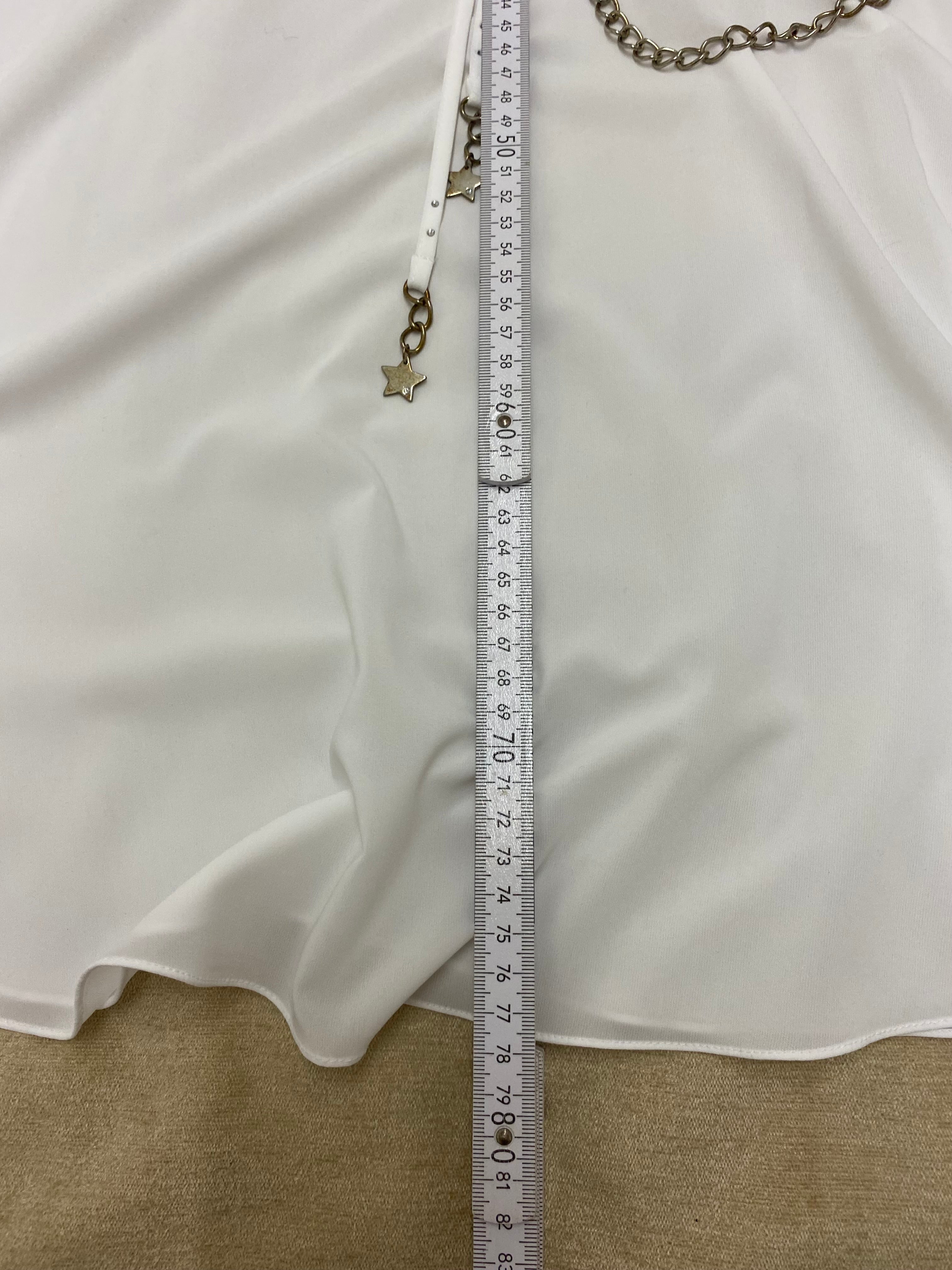 Exklusives, umwerfendes Top von Marlies Dekkers – Weiß mit Strass & Kettendetails