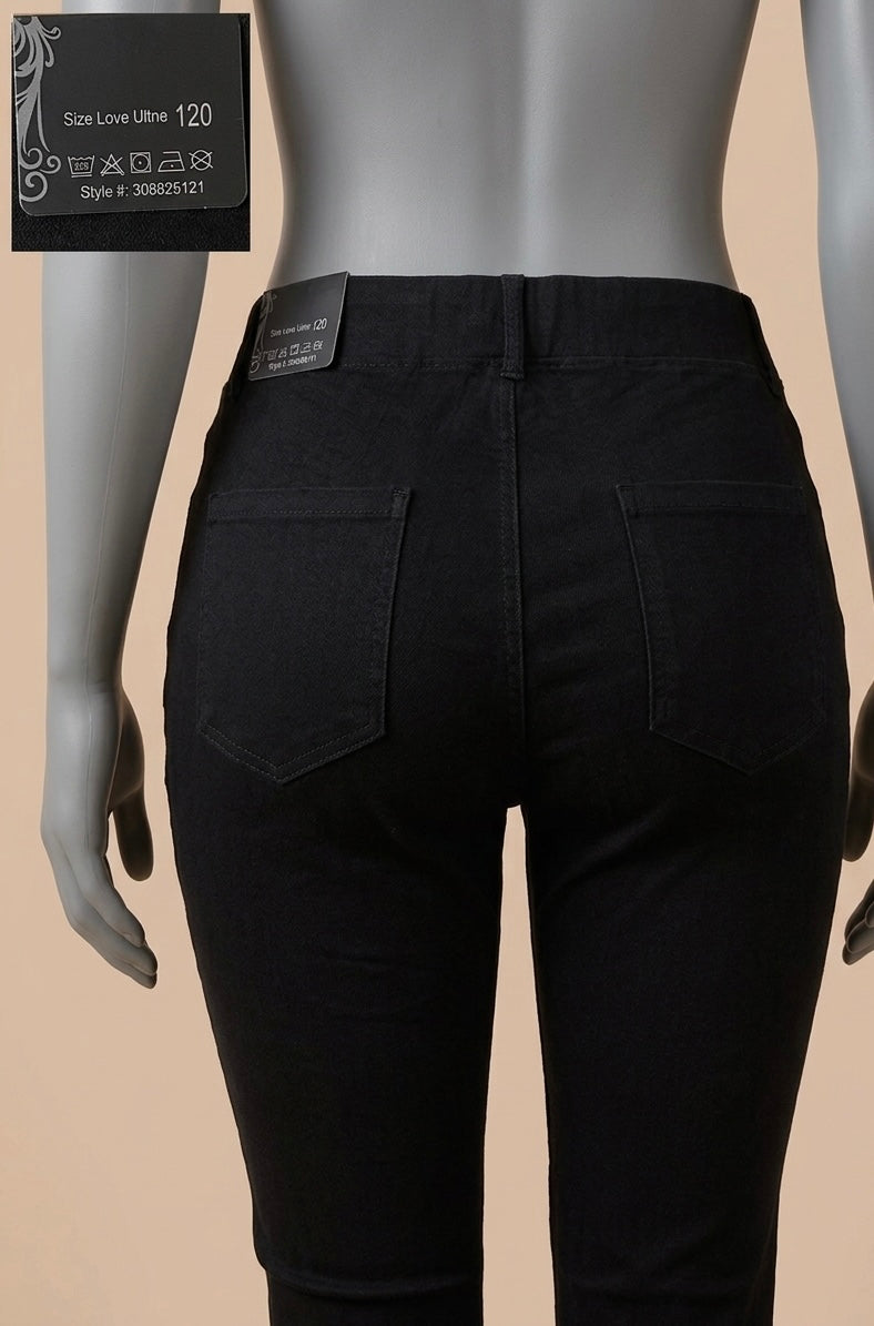 Knackig eng sitzende Strech-Röhrenjeans (Skinny) in Weiß  oder Schwarz, mit Bambus-Baumwolle, Gr. XS/S
