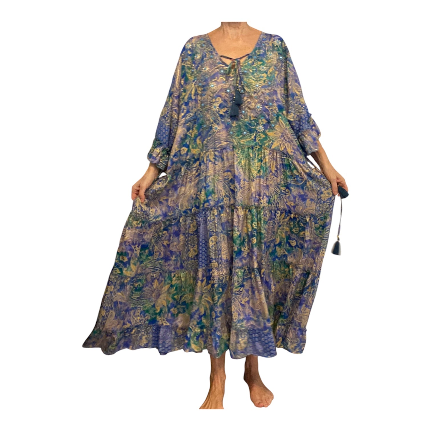Traumhaftes Boho-Maxikleid im Ibiza-Style, One Size/ Oversize S-XXXL