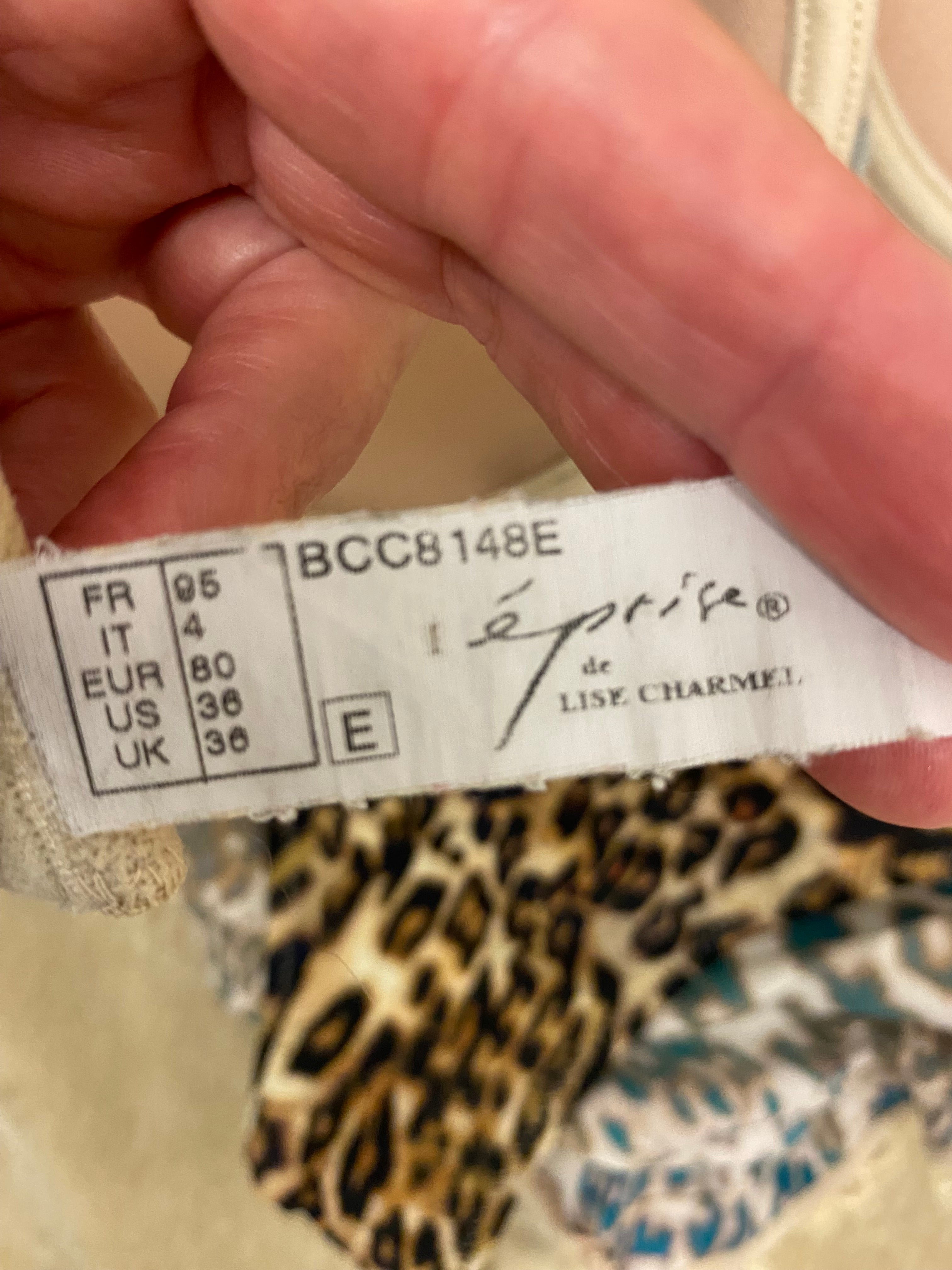Wunderschönes Lingerie-Set von Éprise de Lise Charmel (Leo-Print) Gr 80 D (Etikett 80E).