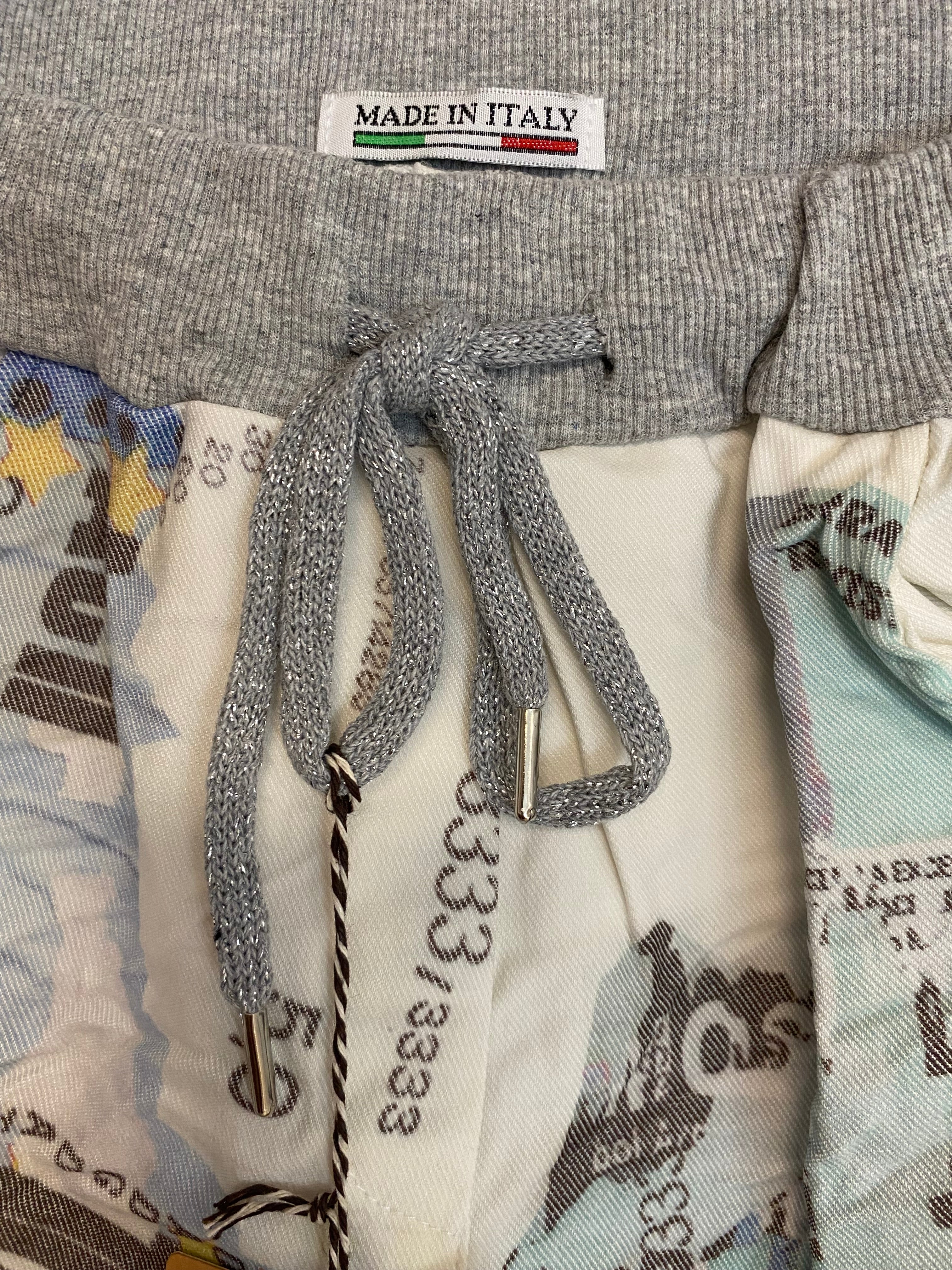 Superbequeme Stretch-Hose /Jogpants uni oder mit Pop-Art Print, Einheitsgröße M/XL