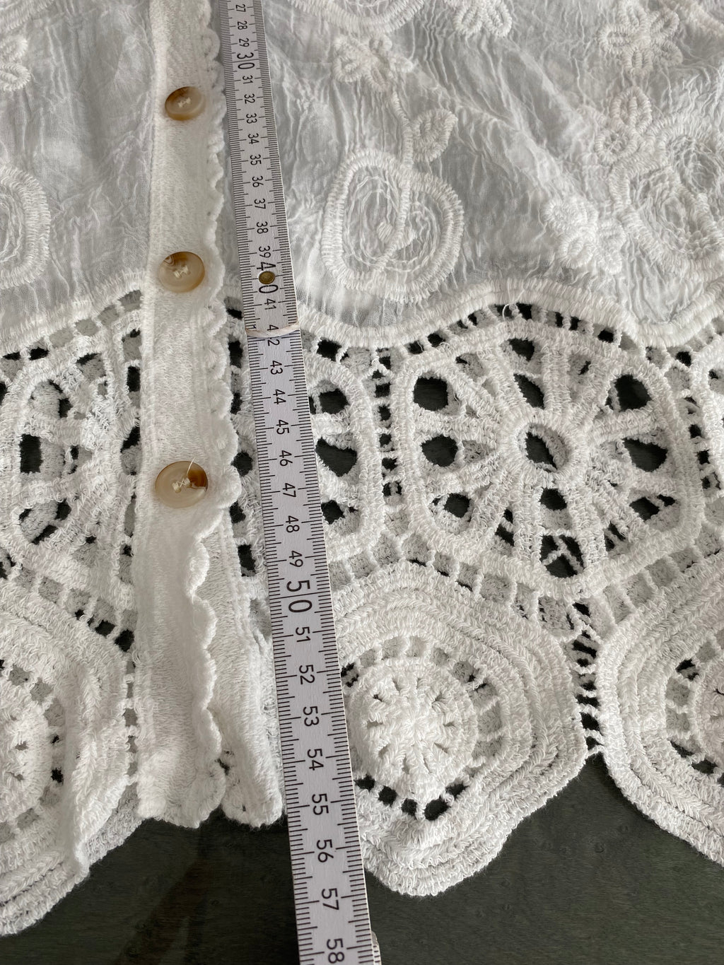 Traumhafte weiße Boho-Bluse, Jäckchen, Bolero, Ibiza Style, lockere Einheitsgröße M-XXL